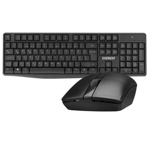 Everest KM-7500 Siyah Kablosuz Q Multimedia Klavye + Mouse Set Teknobutik.com'da