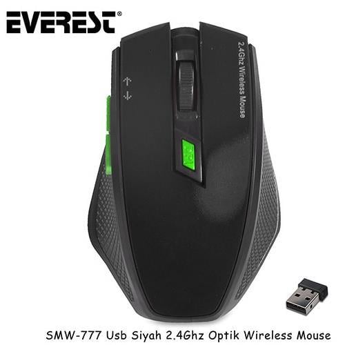 Everest SMW-777 Kablosuz Optik Mouse Siyah Teknobutik.com'da