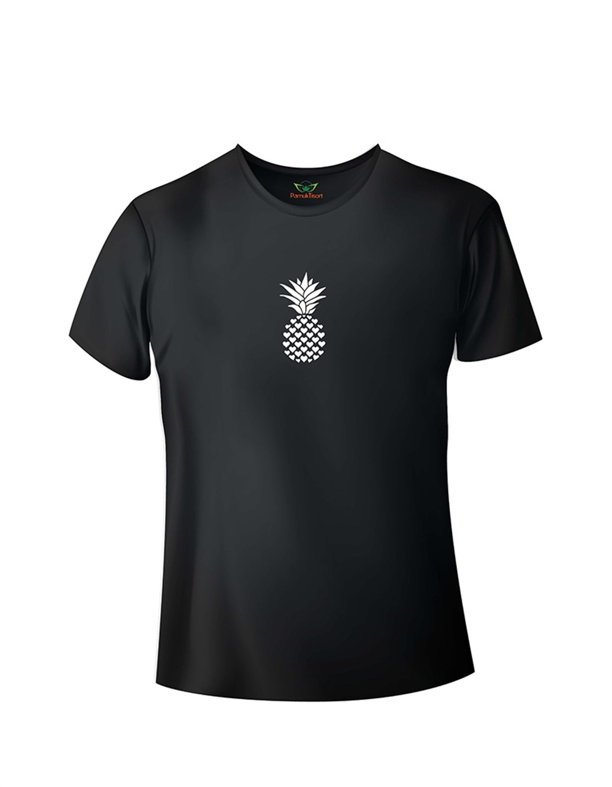 Kalplerden oluşan Ananas Baskılı Tshirt