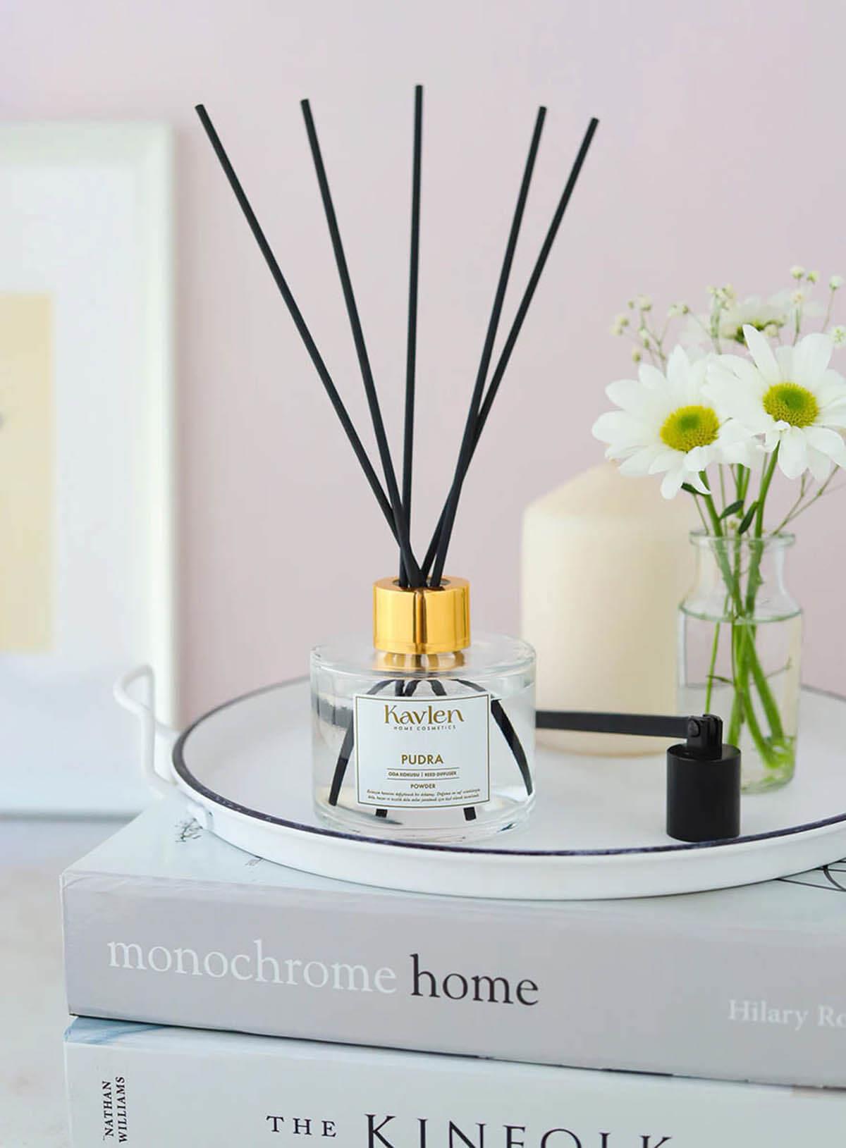 Kavlen Pudra Çubuklu Oda Kokusu 120ml Teknobutik.com'da