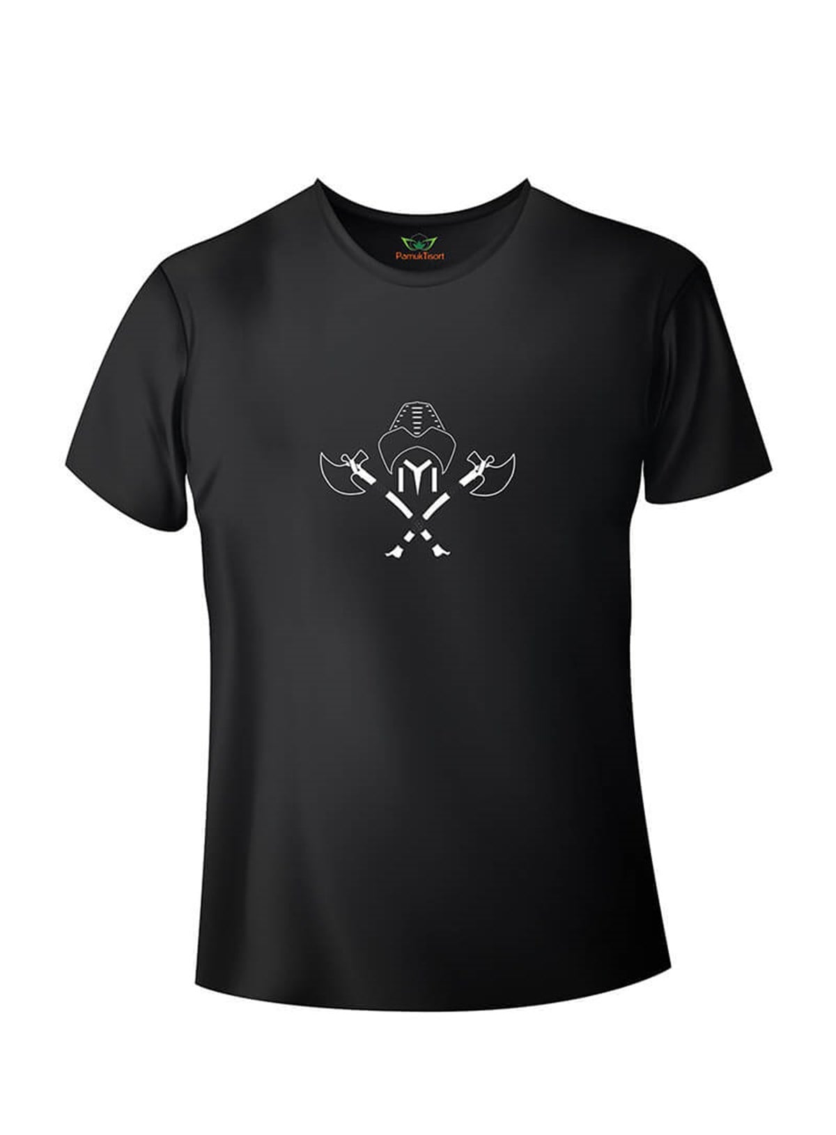 Kayı Tasarım Baskılı Siyah Basic T-shirt Teknobutik.com'da