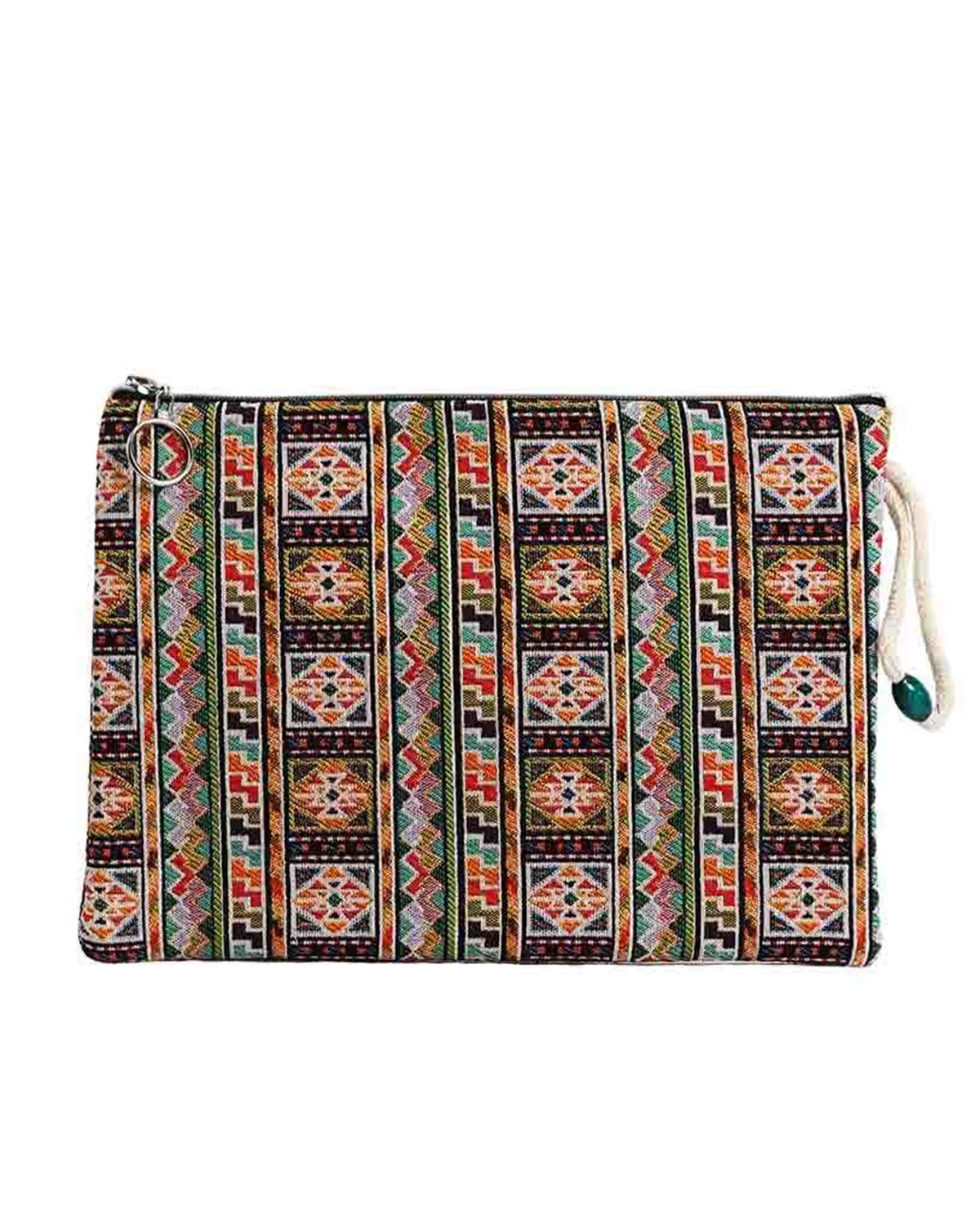 Kilim Desenli Goblen Dokuma Makyaj Çantası (Clutch)