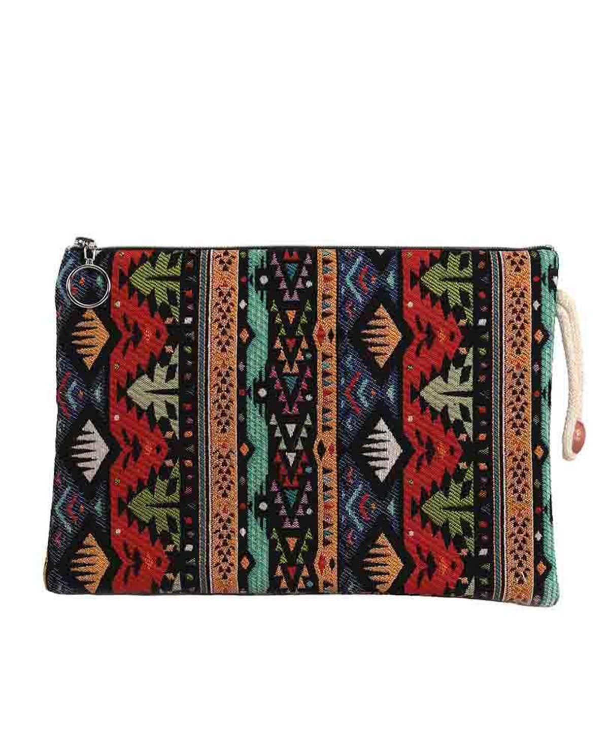 Kilim Desenli Goblen Dokuma Makyaj Çantası (Clutch)