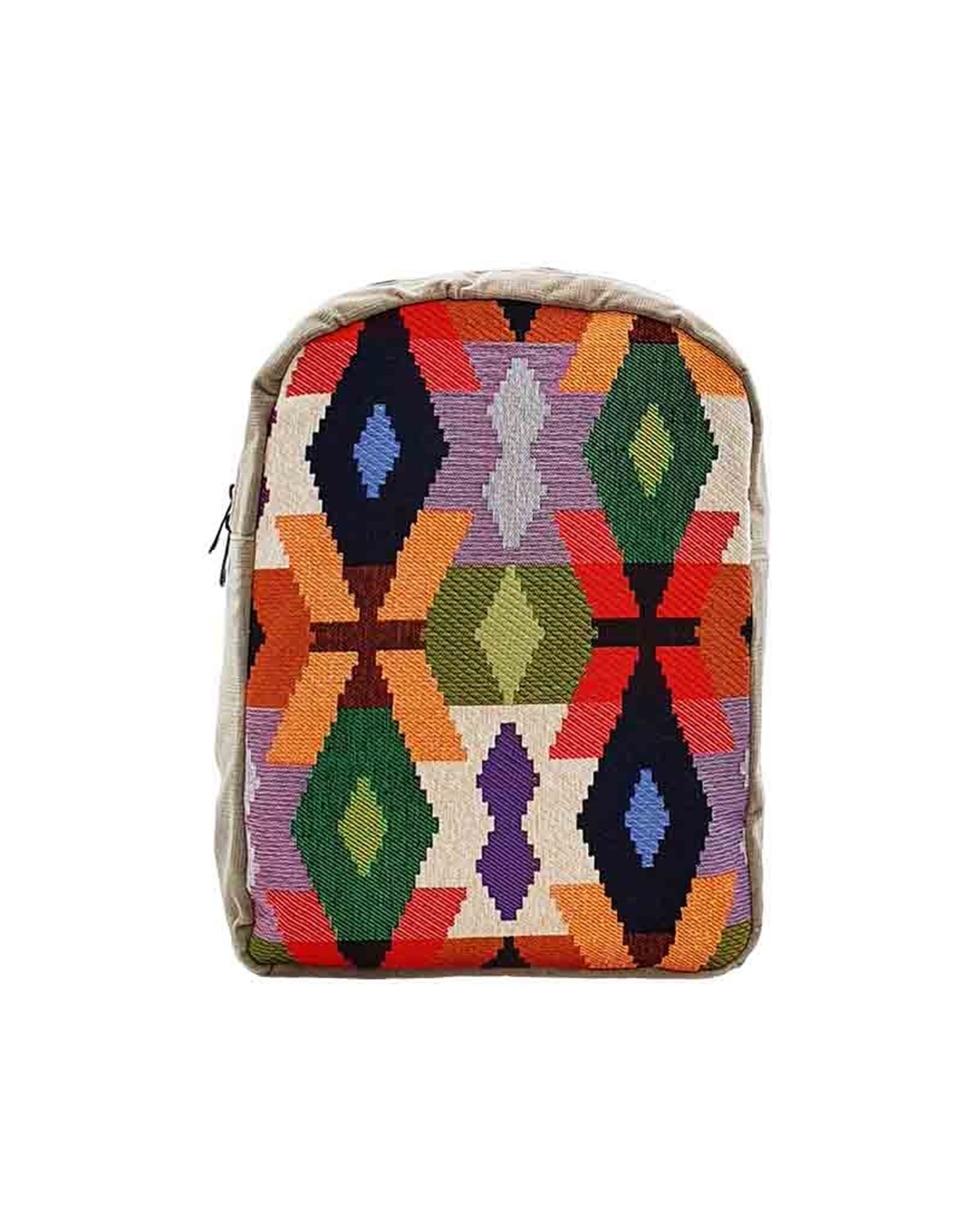 Kilim Desenli Goblen Dokuma Sırt Çantası