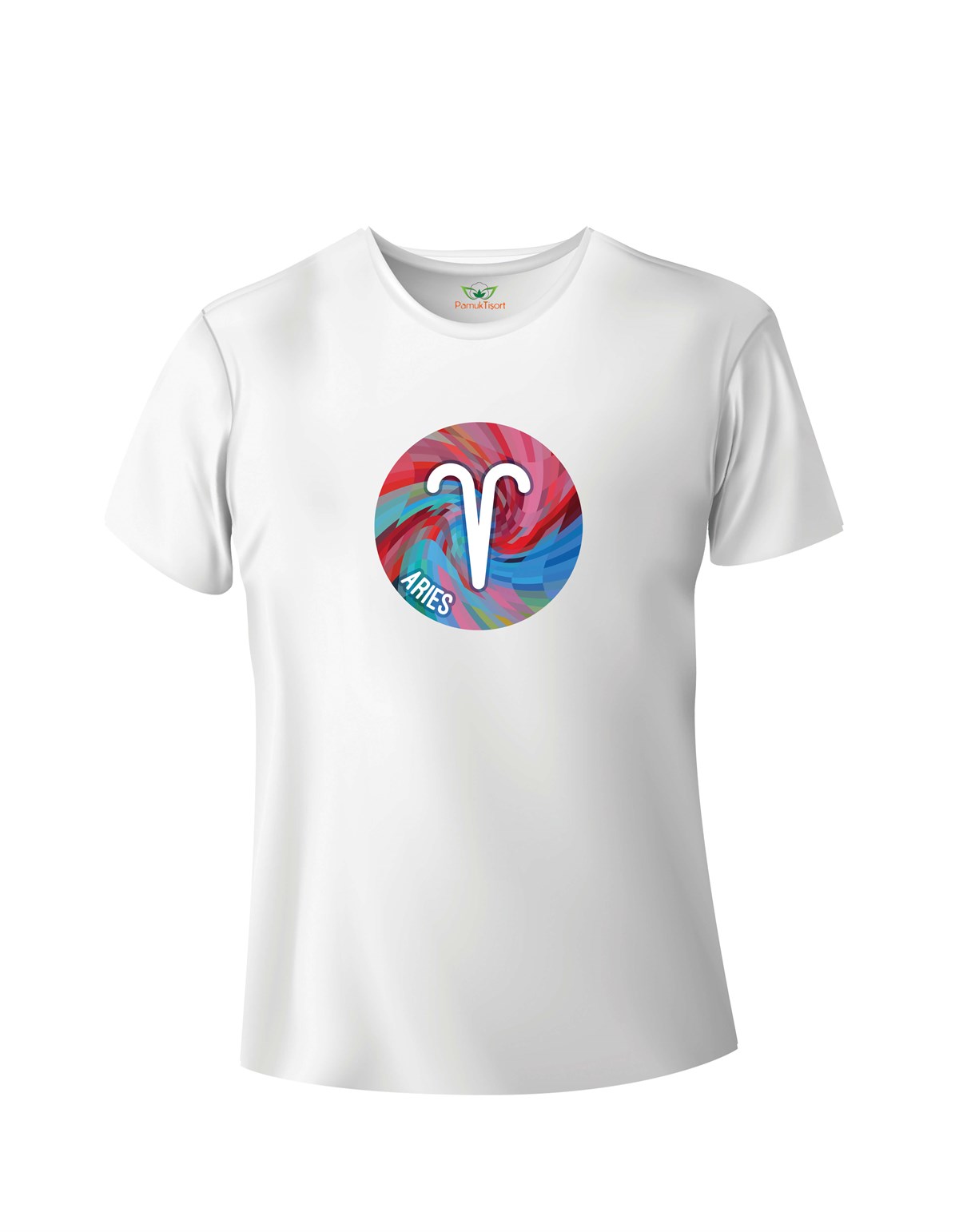 Koç Arries Burcu Baskılı Slim (Dar Kalıp) Bisiklet Yaka T-shirt