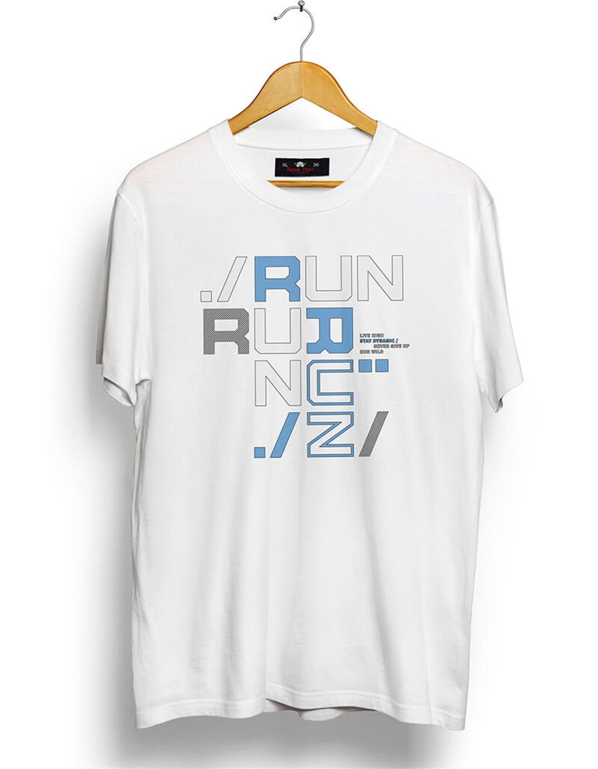 Koş Koş Baskılı Oversize Bol Kalıp T-shirt