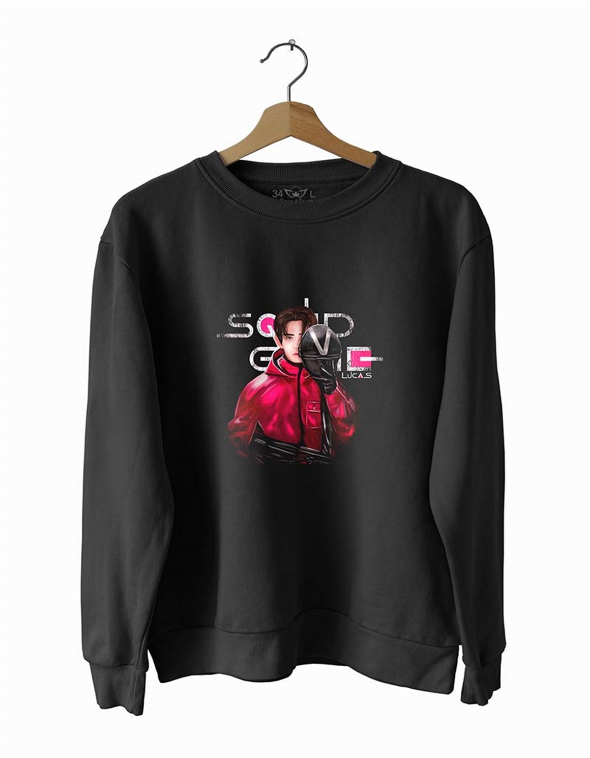 Luc*as S-Qu-id Ga-me Basklı Slim Fit Pamuk Sweatshirt
