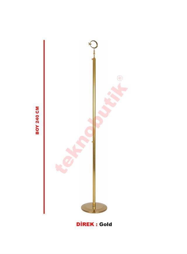 Makam Bayrağı Saçaksız Gold 100 x 150 Teknobutik.com'da