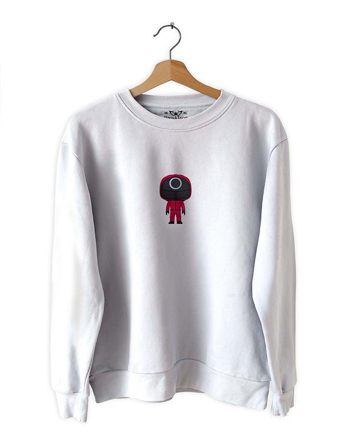 Maskot Asker Sıfır S-Quid-G-ame- Basklı Slim Fit Pamuk Sweatshirt