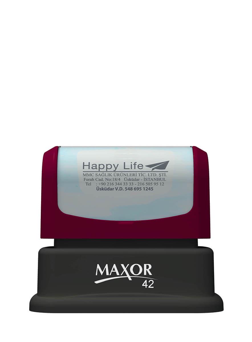Maxor K-42 28x43 Flash Sistem Kendinden Mürekkepli Kaşe Teknobutik.com'da