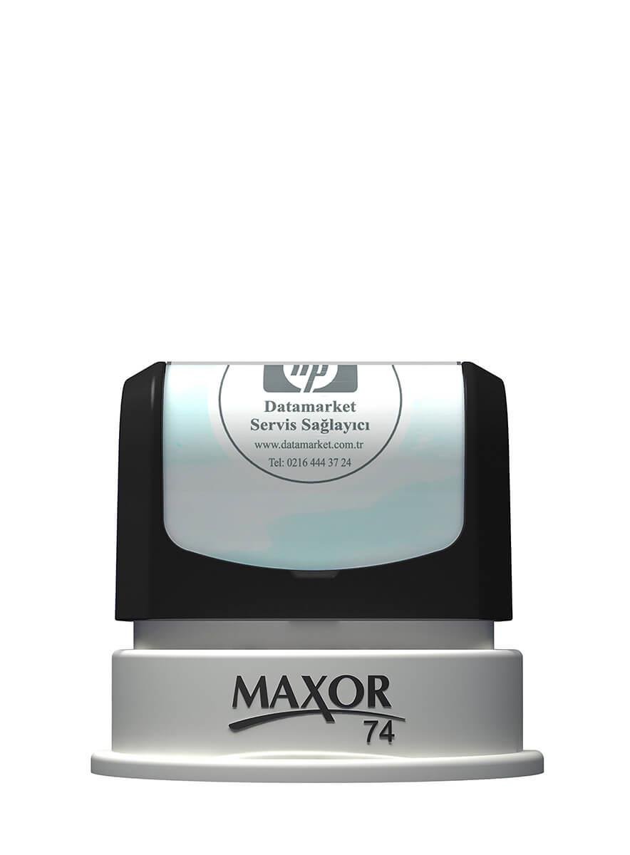 Maxor K-74 Çap 33mm Kendinden Mürekkepli Kaşe Teknobutik.com'da