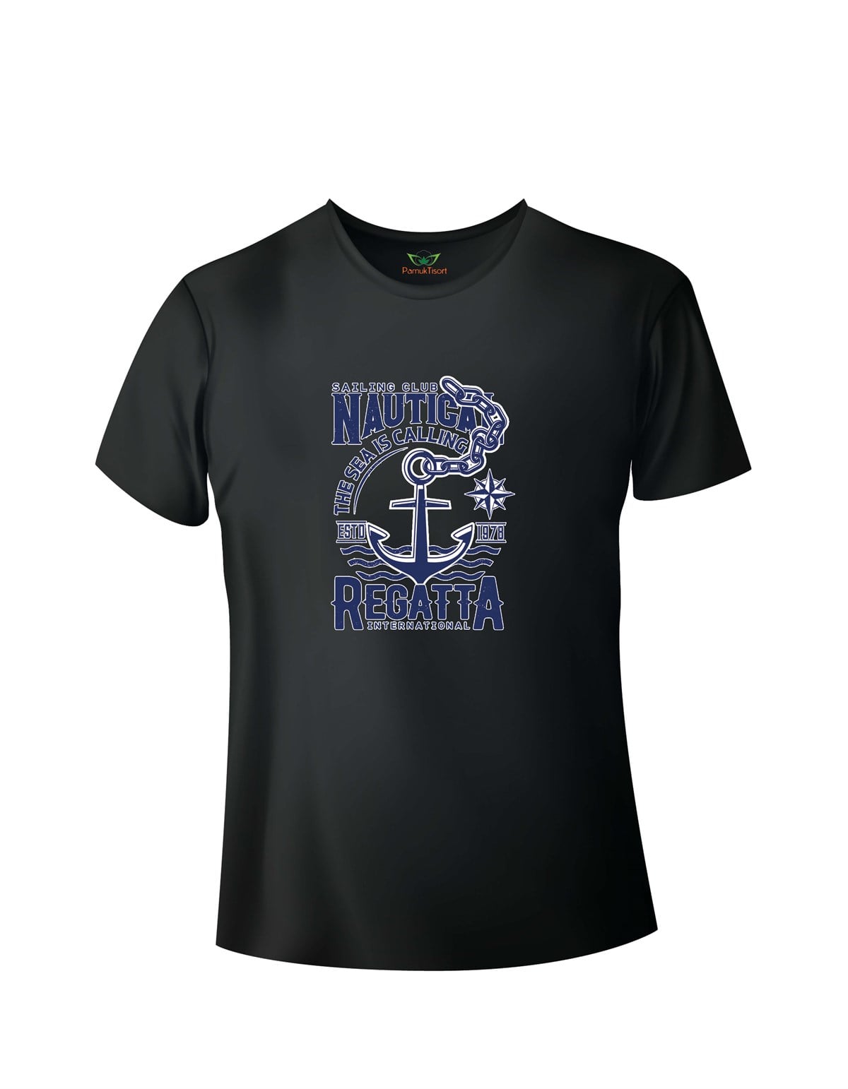 Nautiga The Sea is Calling Baskılıl Basic Tshirt