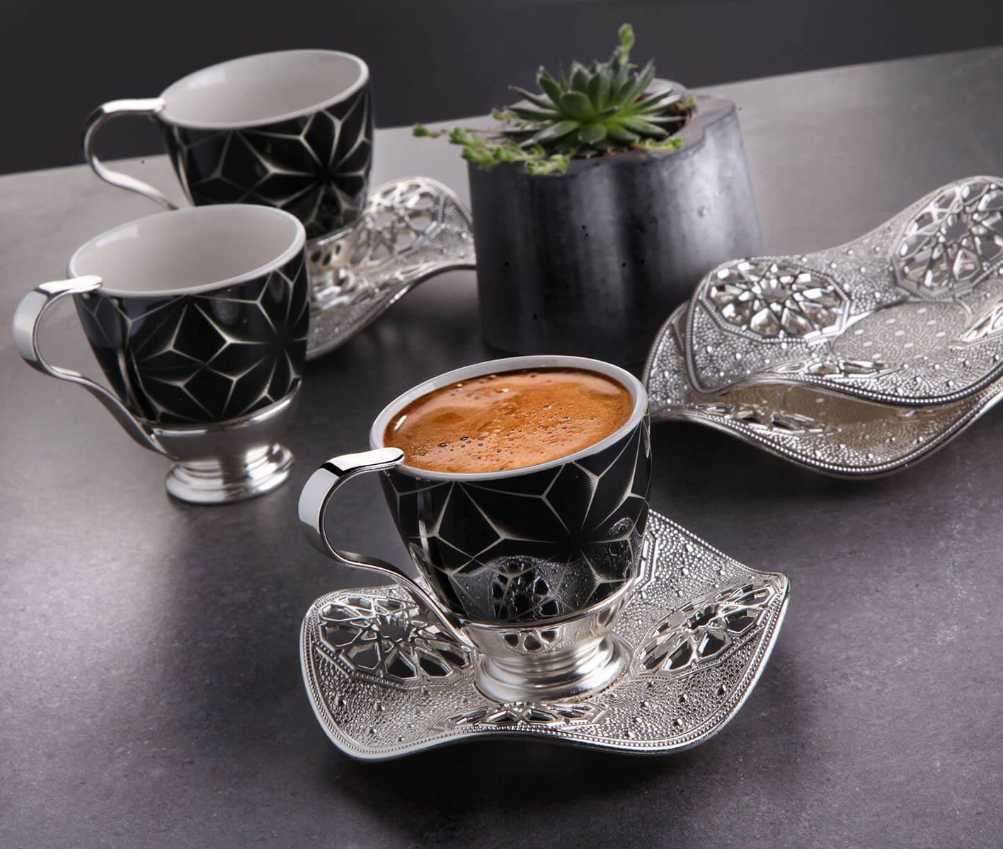 Nisa Galaksi Kahve Seti-Gümüş Teknobutik.com'da