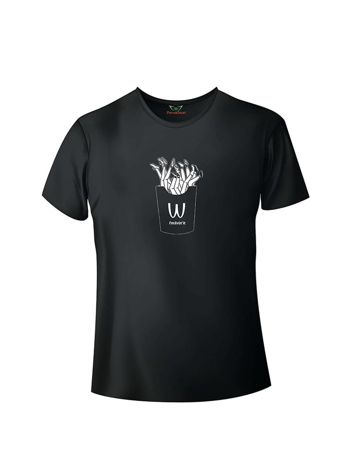 Onu Yaşıyorum Baskılı Regular Beyaz Bisiklet Yaka T-shirt