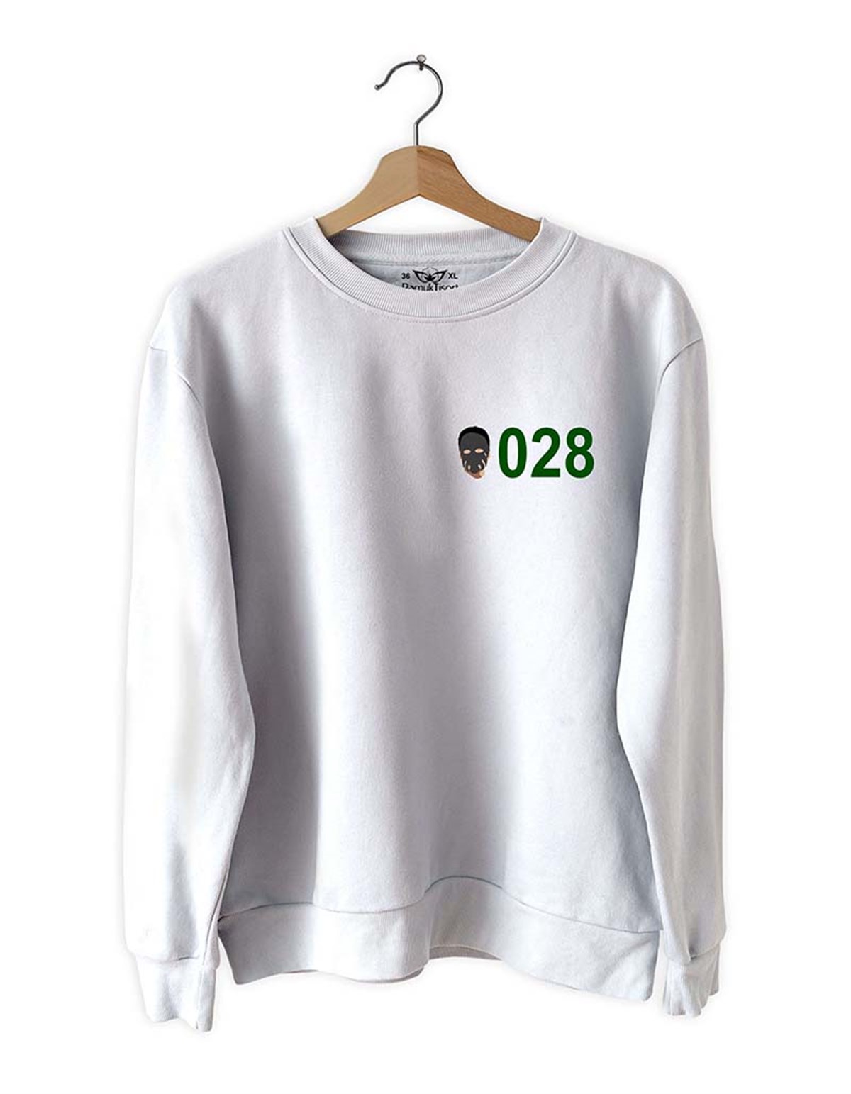 Oyuncu No: 028S-Quid-G-ame- Basklı Slim Fit Pamuk Sweatshirt
