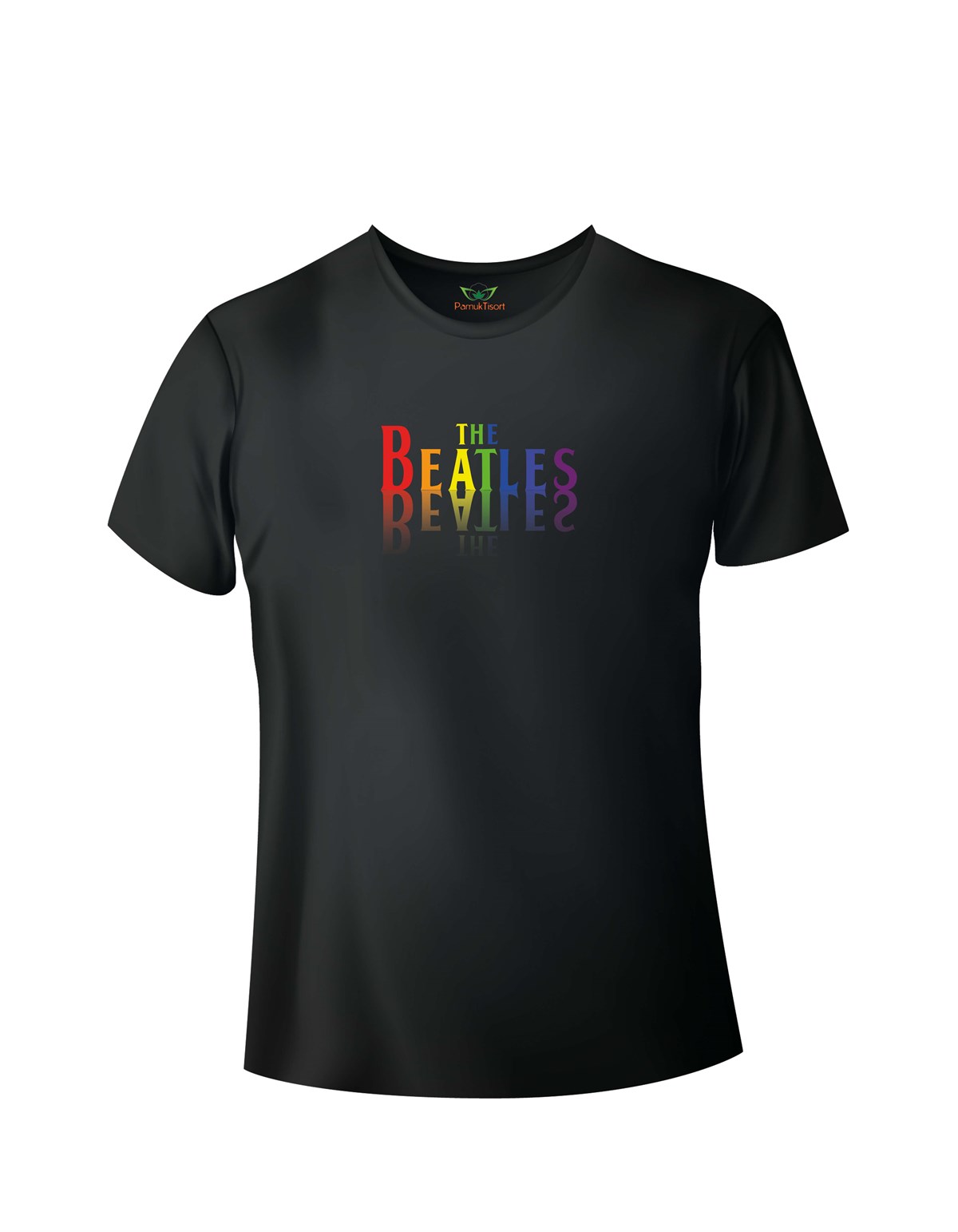 Renkli The Beatles Baskılı Basic Tshirt