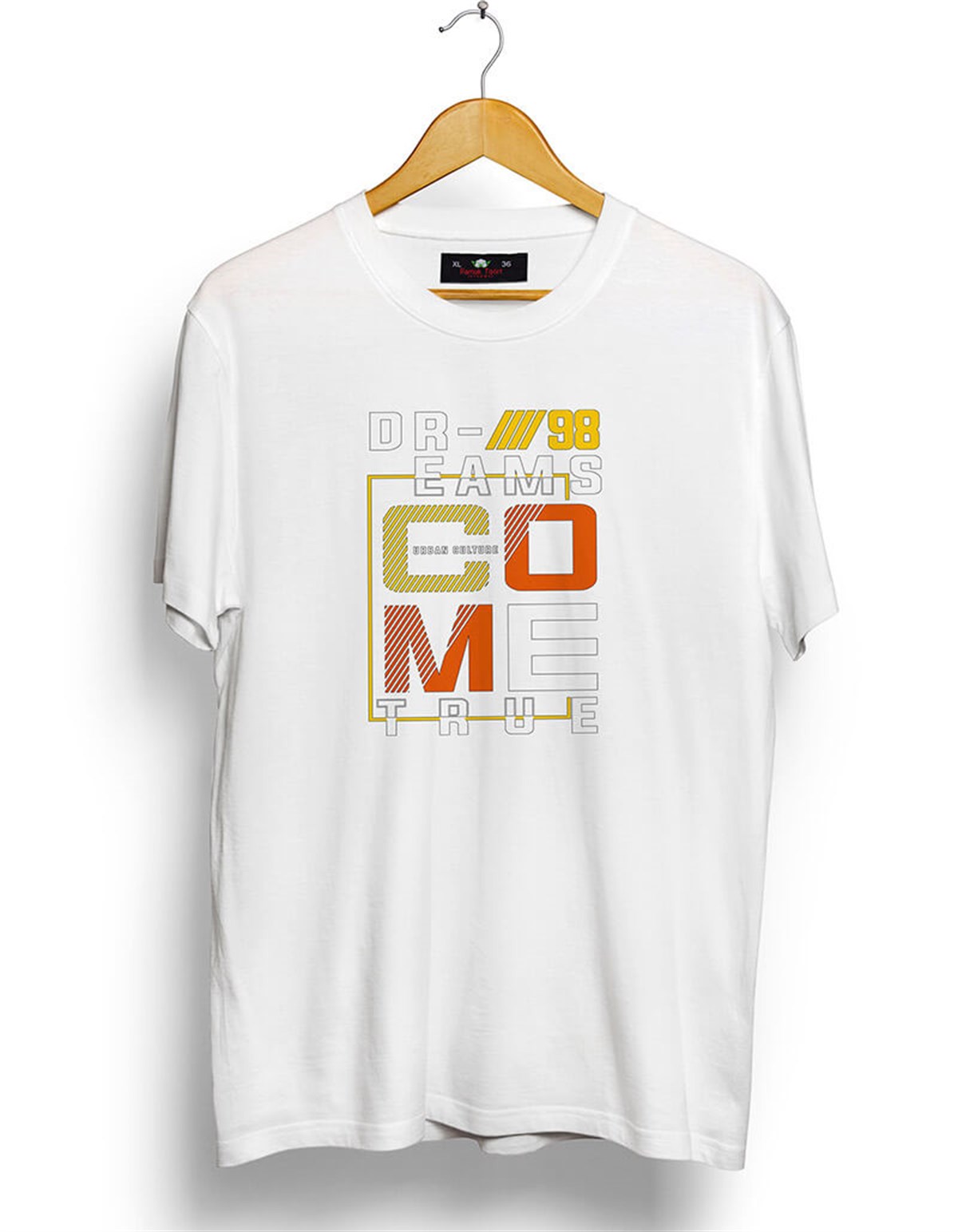 Rüyalar Gerçekleşir Baskılı Oversize Bol Kalıp T-shirt