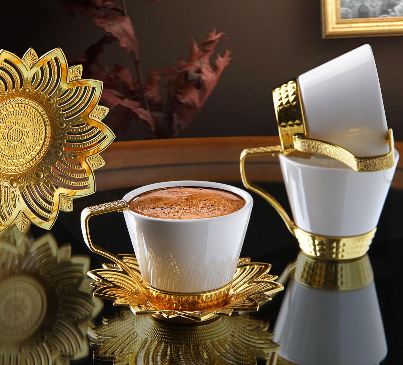 Selçuklu Düz Kahve Seti-Gold Teknobutik.com'da