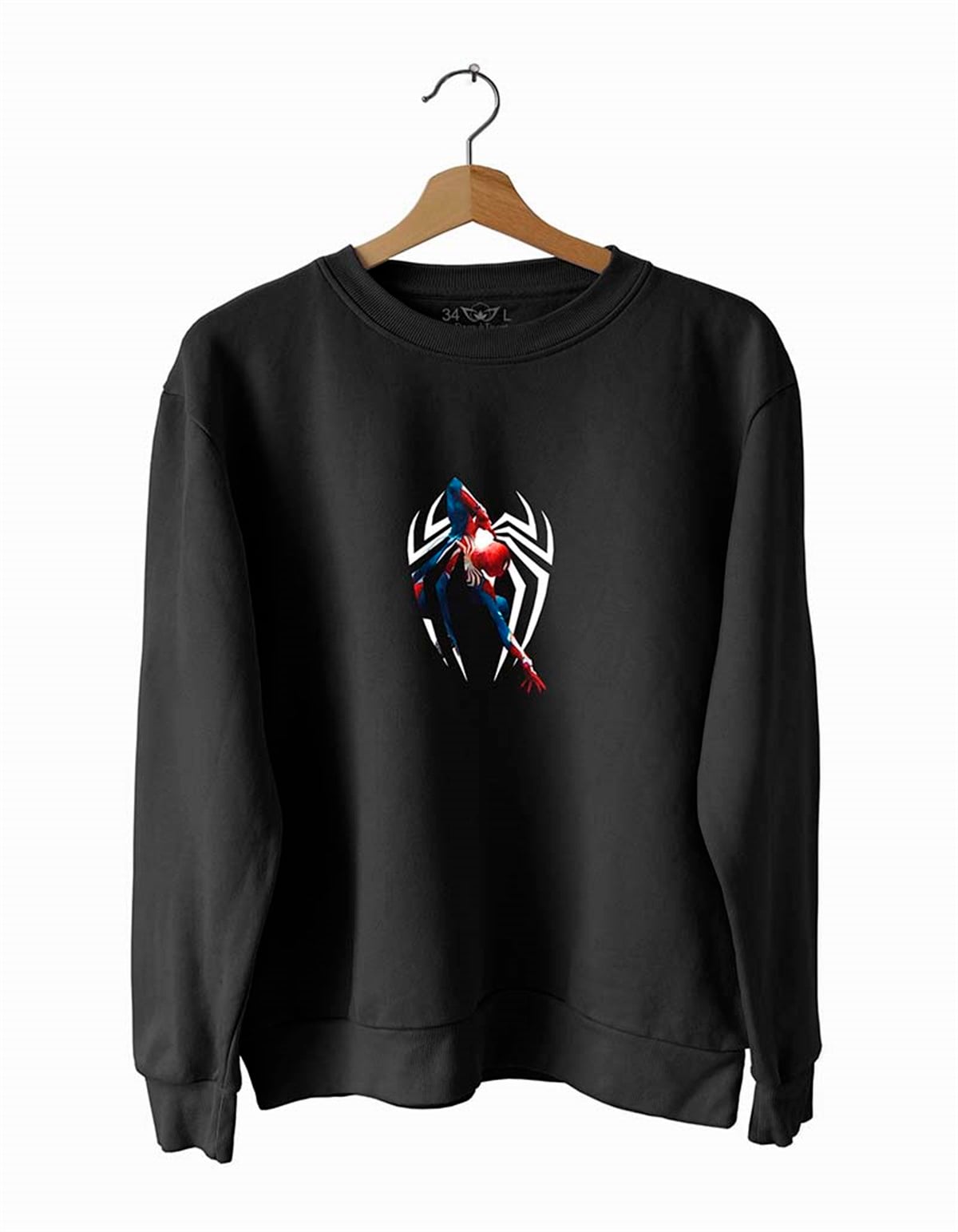 SpiderM-an Basklı Slim Fit Pamuk Sweatshirt