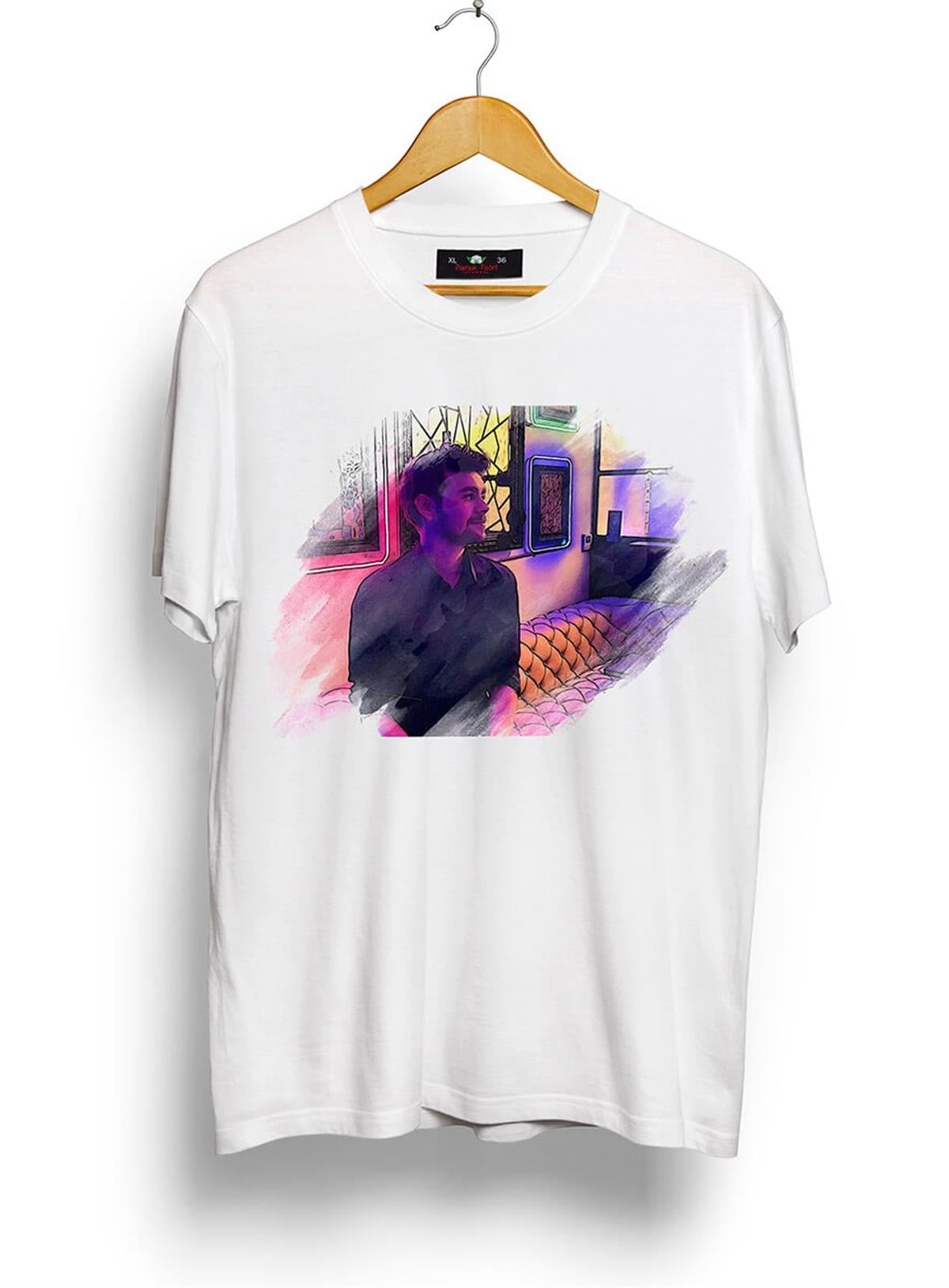 Sulu Boya Tasarımlı Özel Baskılar 56 Oversize Kalıp T-shirt Teknobutik.com'da