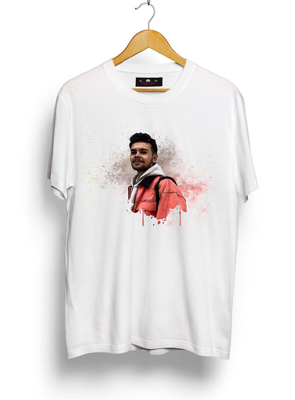 Sulu Boya Tasarımlı Özel Baskılar 58 Oversize Kalıp T-shirt Teknobutik.com'da