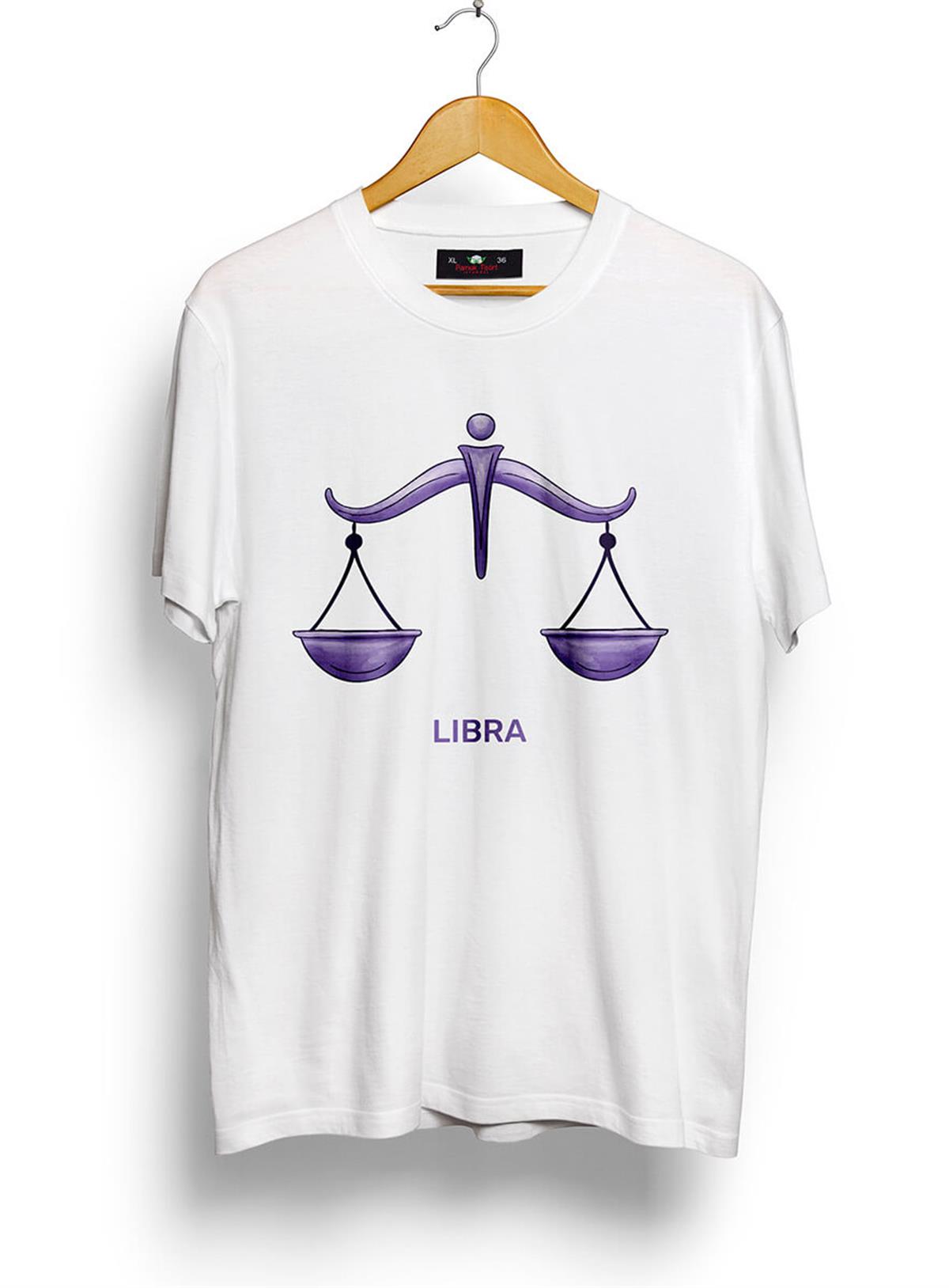 Terazi Libra Burcu Baskılı 67 Oversize Kalıp T-shirt Teknobutik.com'da