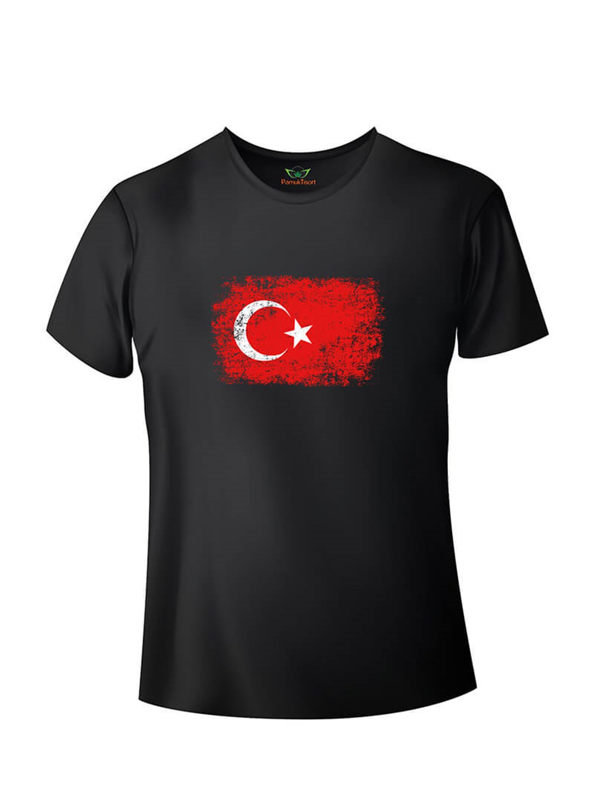 Türk Bayrağı Baskılı Basic Tshirt Teknobutik.com'da