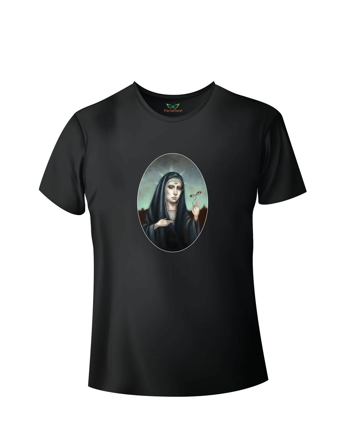 Üçüncü Göz Grafik Tasarımlı  Baskılı Basic Pamuk T-shirt