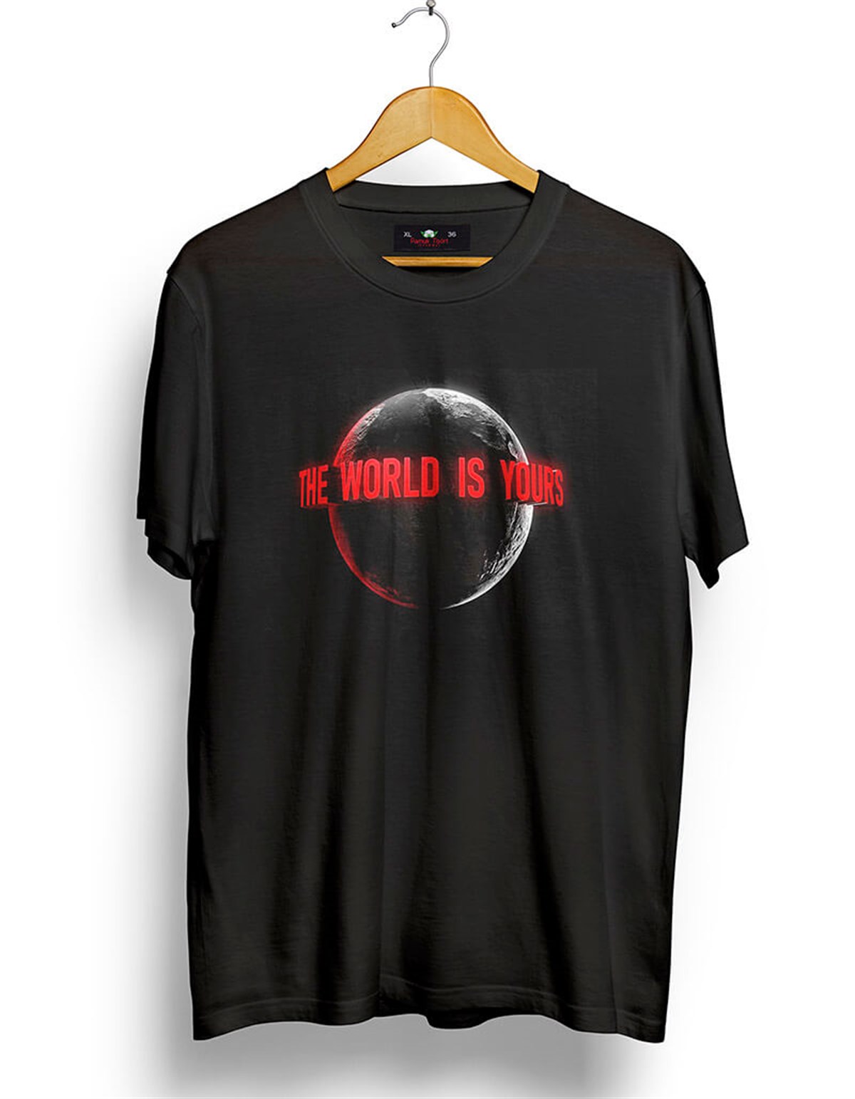 ,Ying Yang Baskılı Oversize Bol Kalıp T-shirt