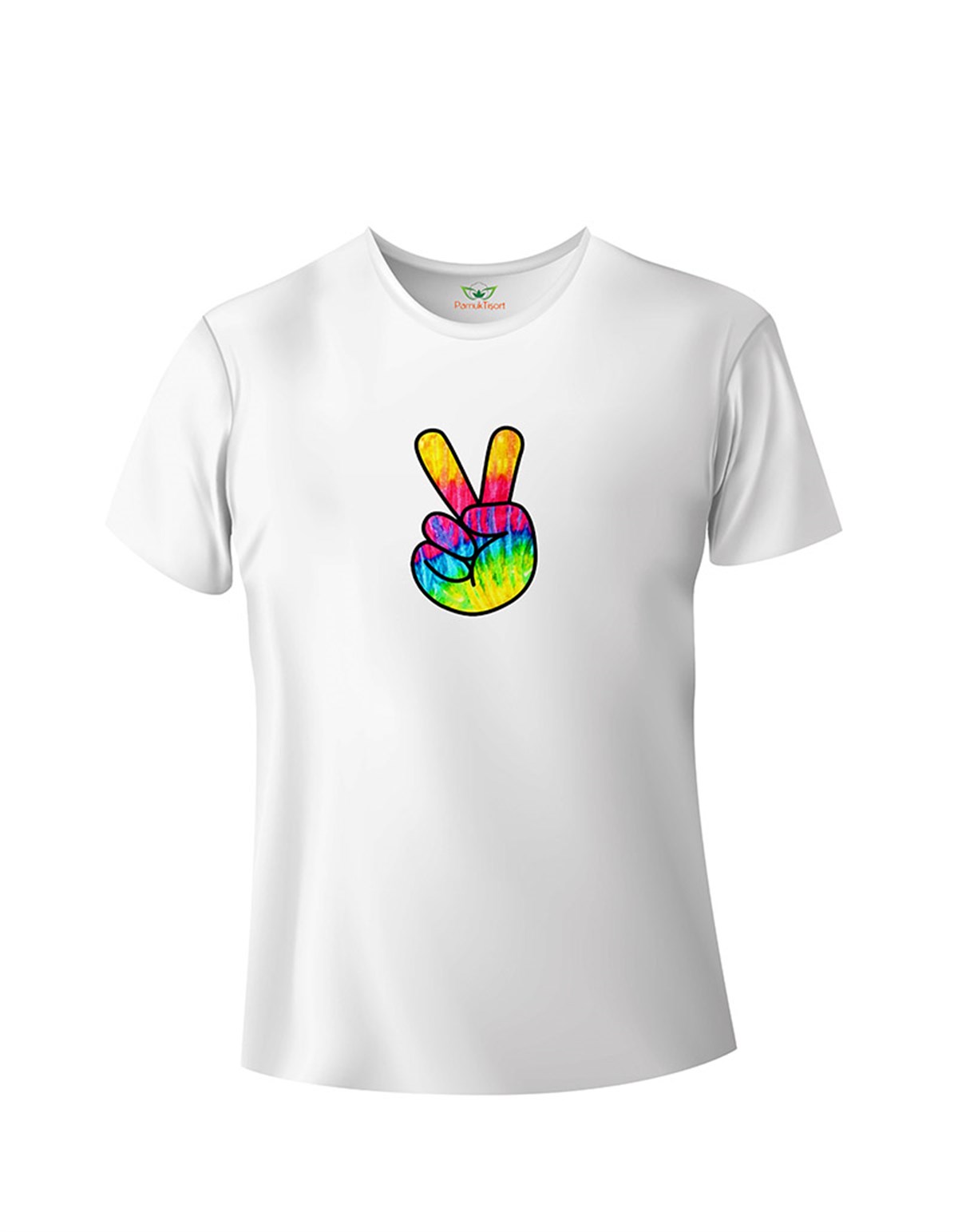 Zafer İşareti Baskılı Regular Normal Kalıp Tshirt