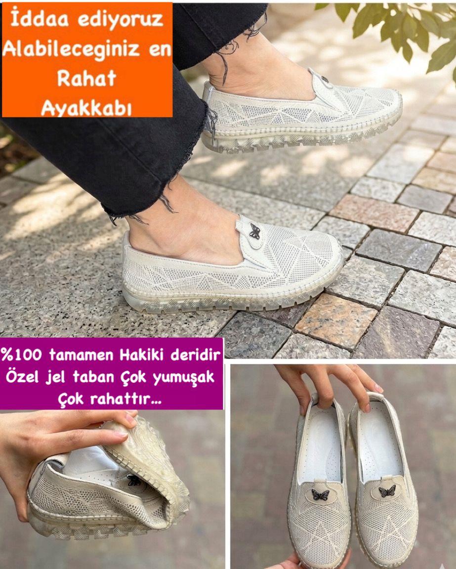 Buğra erol Hakiki Deri jel taban ayakkabı butterfly