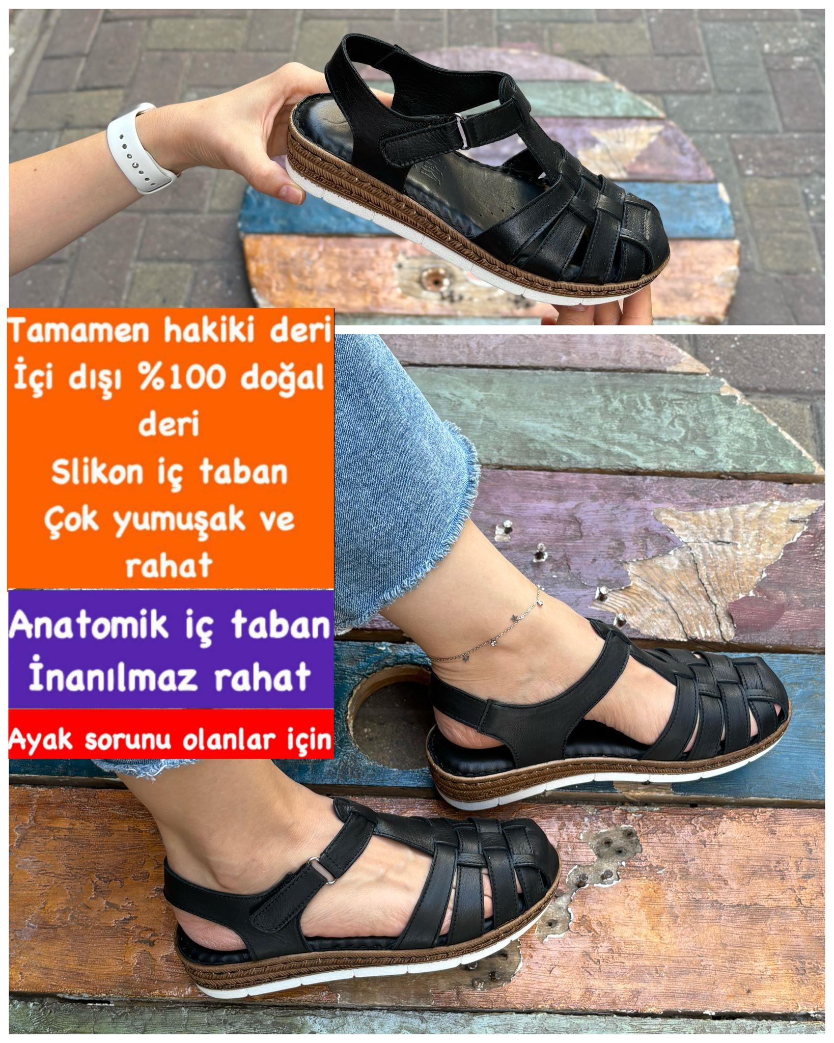 Buğra erol Hakiki Deri slikon yumuşak tabanlı sandelet kapoble-0128
