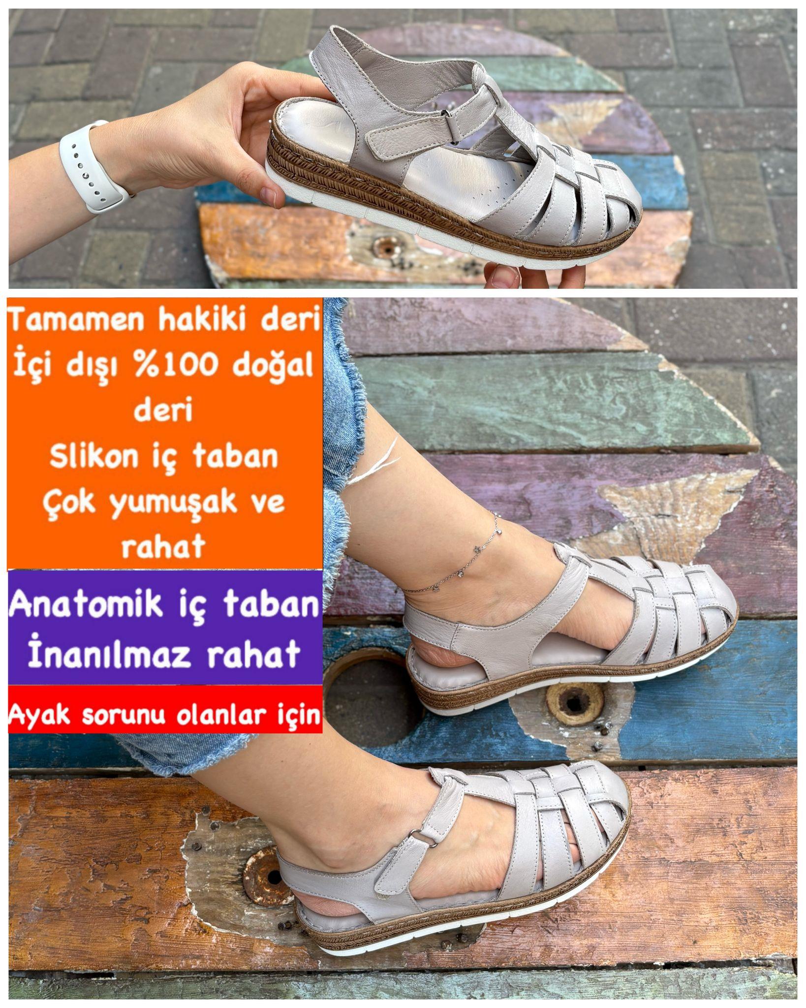 Buğra erol Hakiki Deri slikon yumuşak tabanlı sandelet kapobles-0128