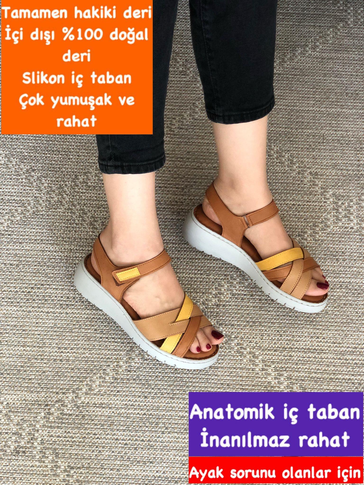Buğra erol Hakiki Deri slikon yumuşak tabanlı sandelet noble-0998