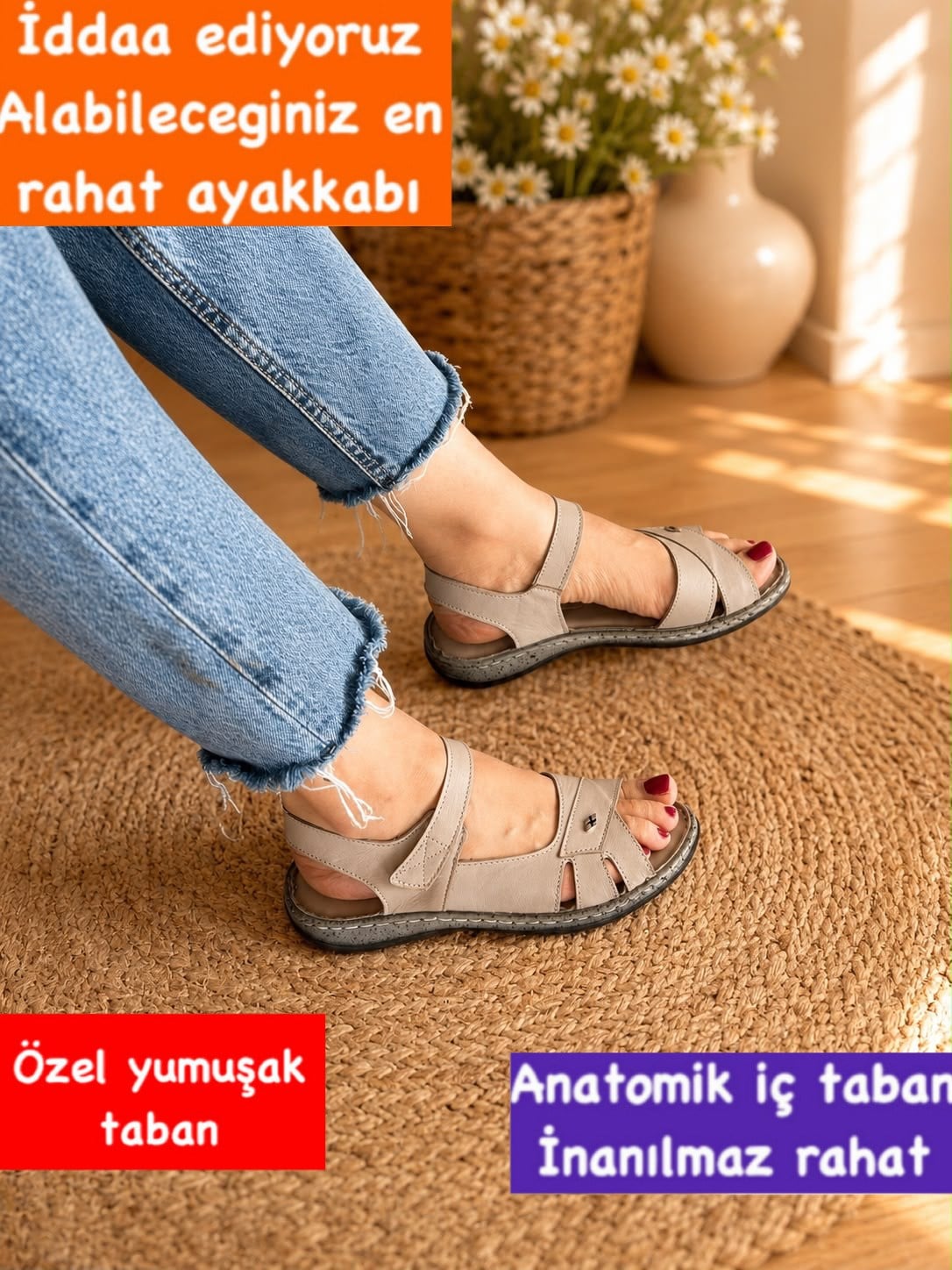 Buğra erol Hakiki Deri slikon yumuşak tabanlık toskani silver sandelet