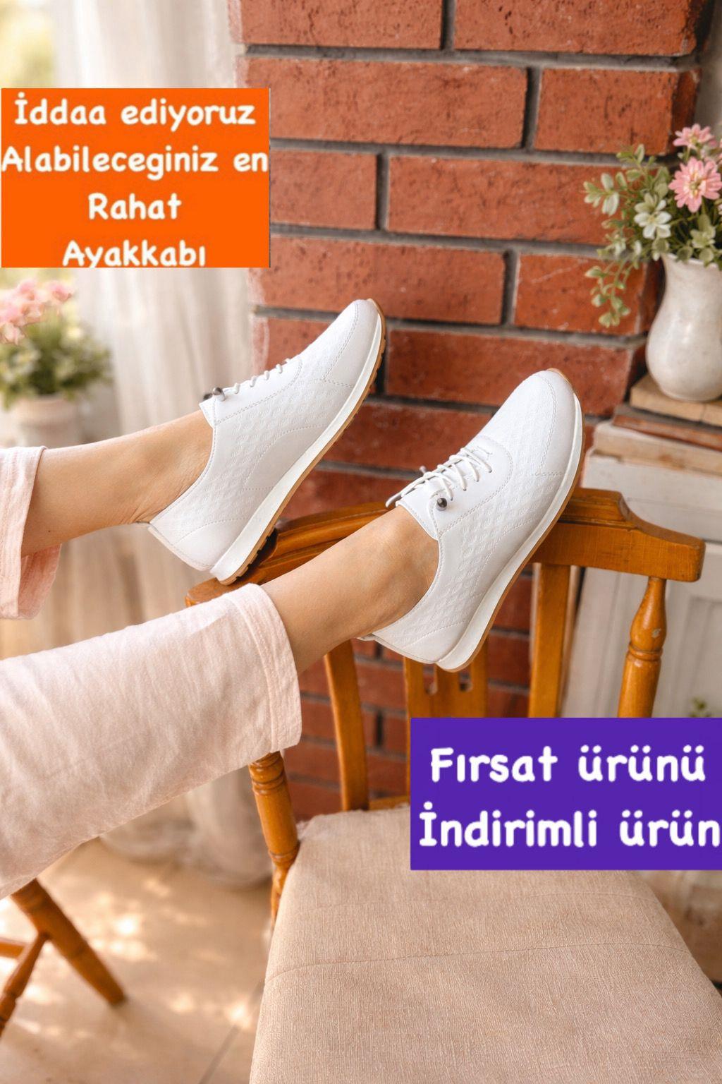 Buğra erol Kadın İndirimli Fırsat Ürünü Yumuşak Ayakkabı beyaz auytu