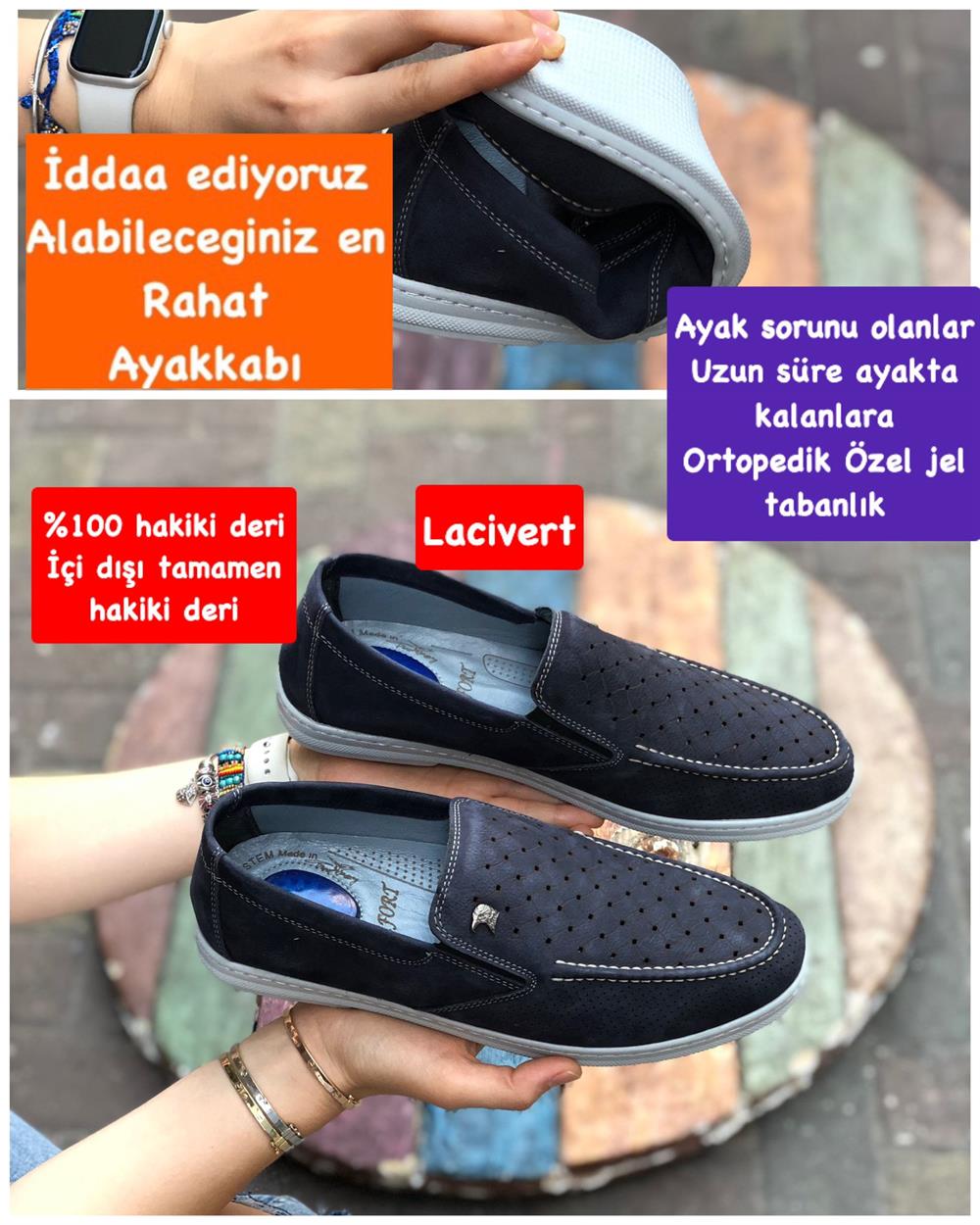 Buğra erol Ortopedik Jel tabanlıklı Hakiki deri Ayakkabı keji