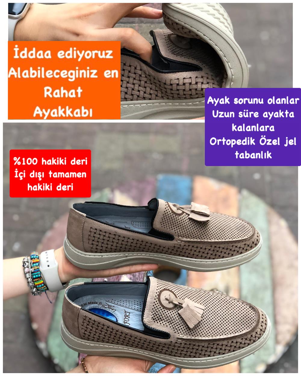 Buğra erol Ortopedik Jel tabanlıklı Hakiki deri Ayakkabı