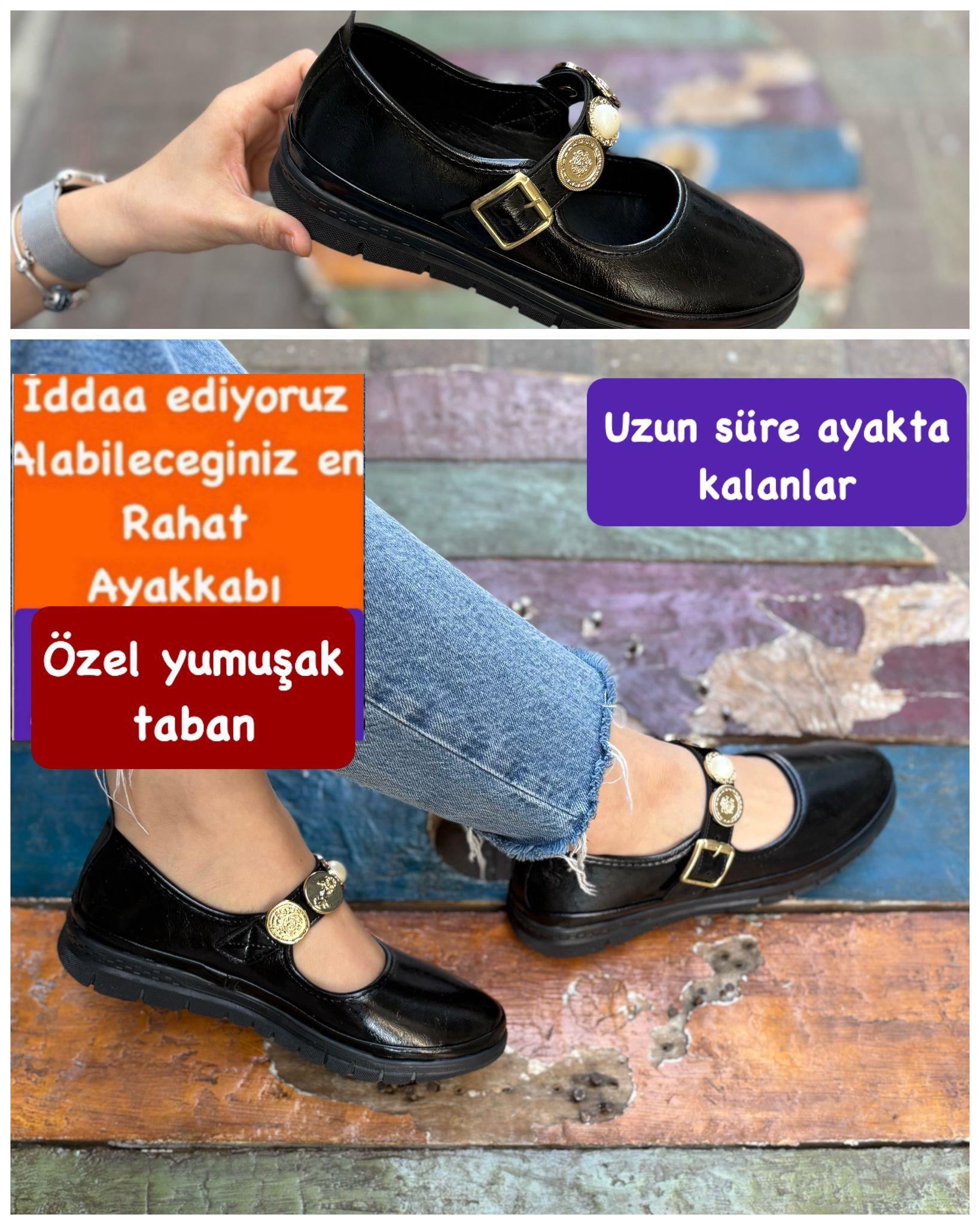Buğra Erol Ortopedik Tabanlıklı Ayakkabı siyah lilyum-7156