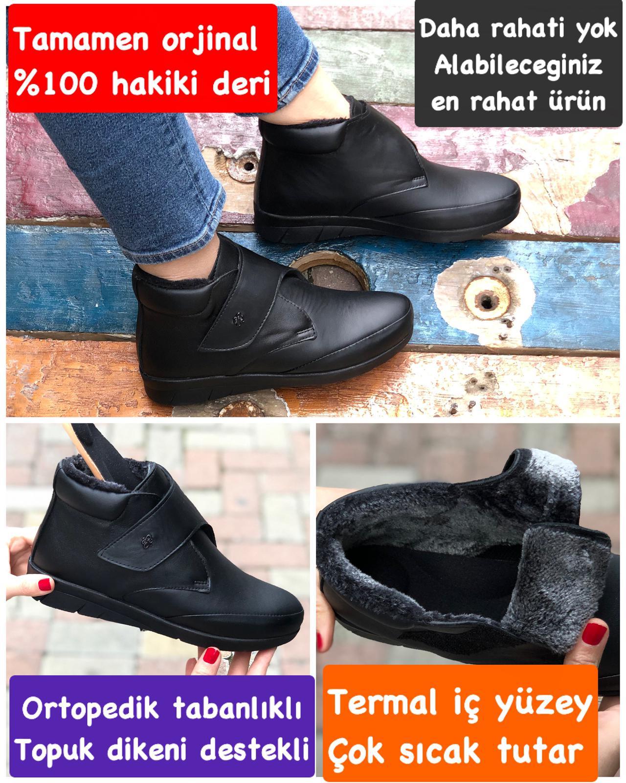 Buğra erol Ortopedik Tabanlıklı Hakiki Deri Bot reyan-40414