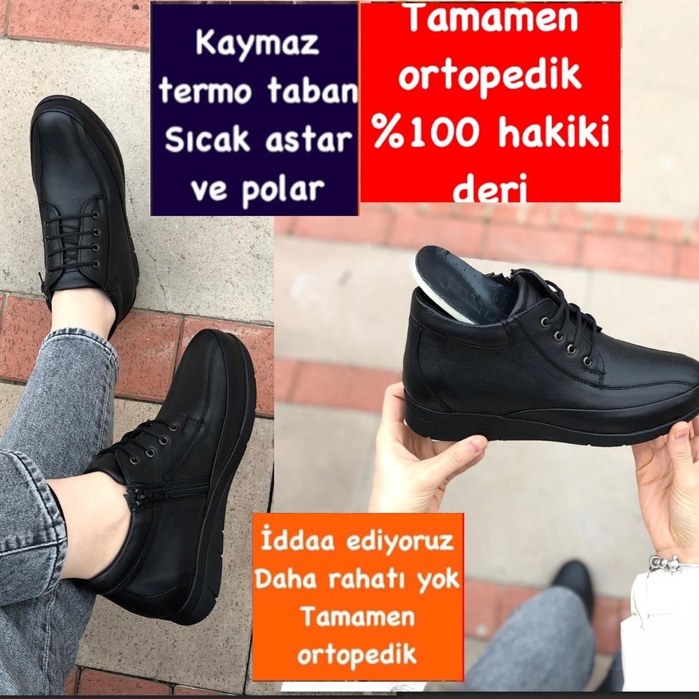Buğra erol Ortopedik Tabanlıklı Hakiki Deri Bot sundance