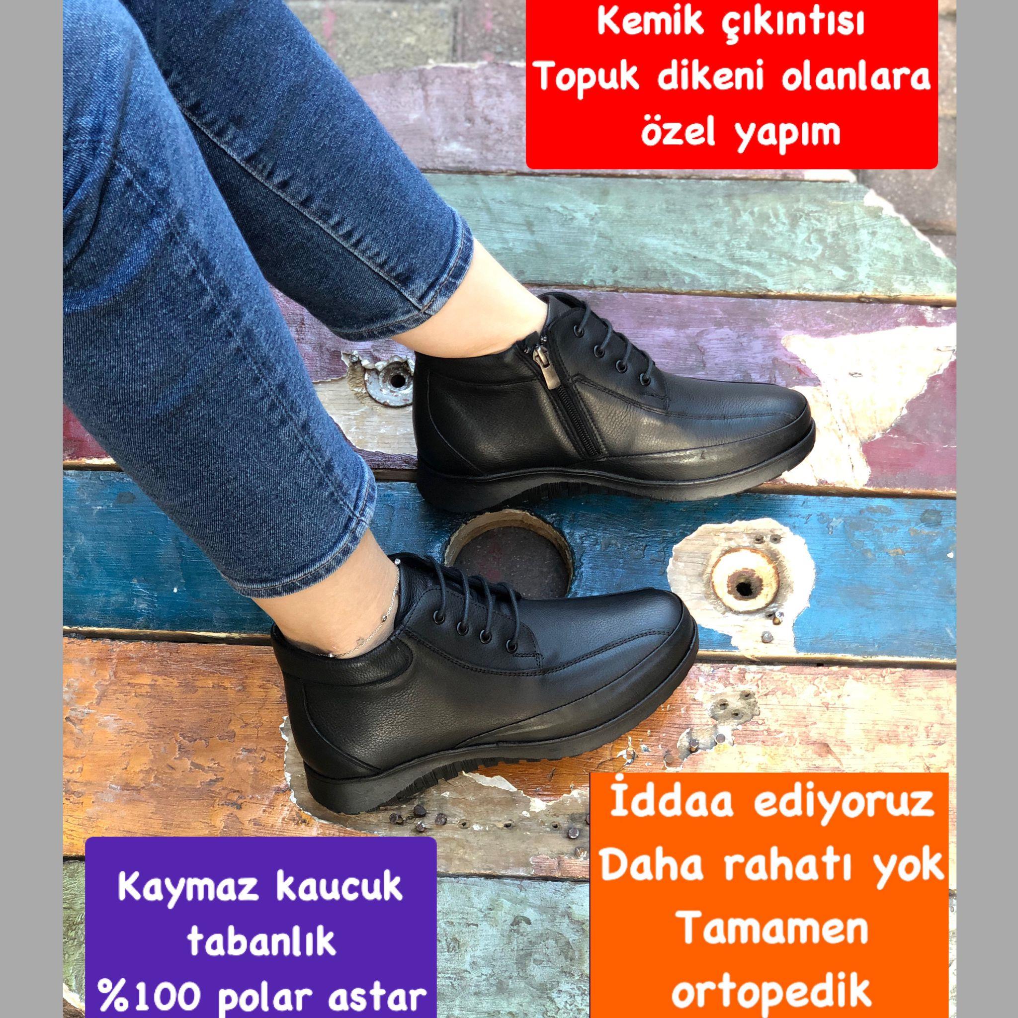 Buğra erol Ortopedik Tabanlıklı Hakiki Deri Bot sundas