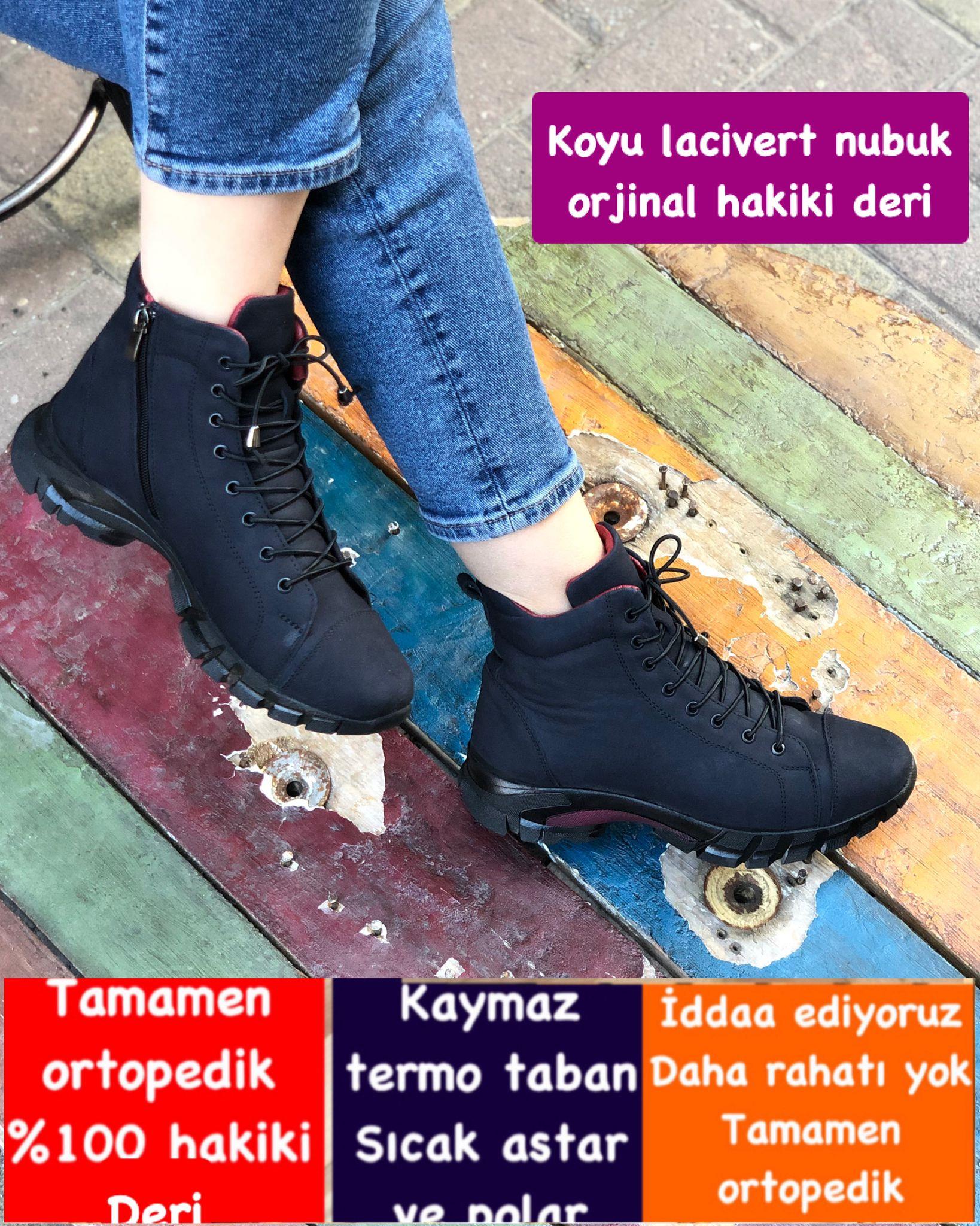 Buğra erol Ortopedik Tabanlıklı Hakiki Deri Bot alis-3891