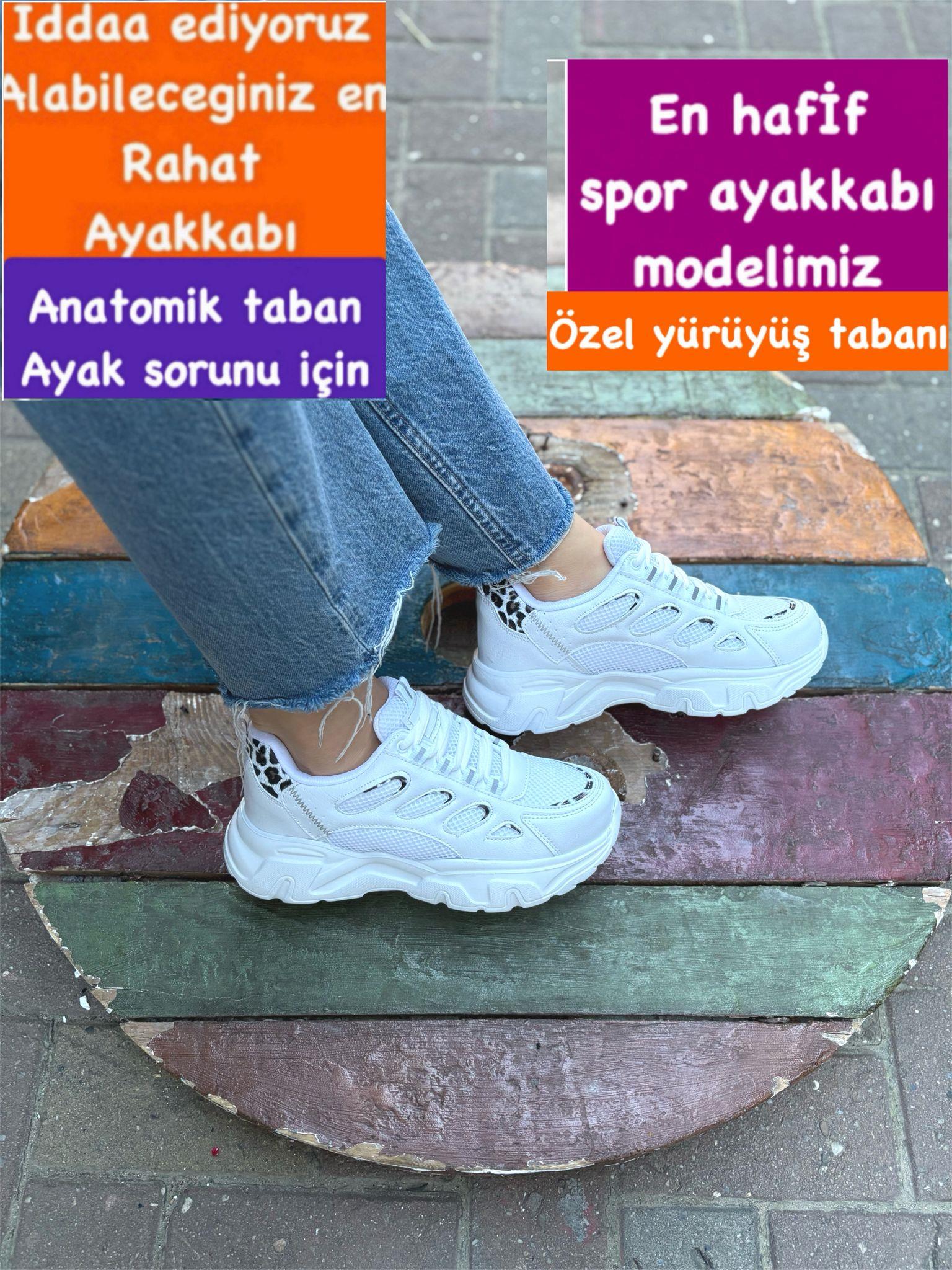 Buğra erol Ortopedik Tabanlıklı Spor Ayakkabı step beyaz-434