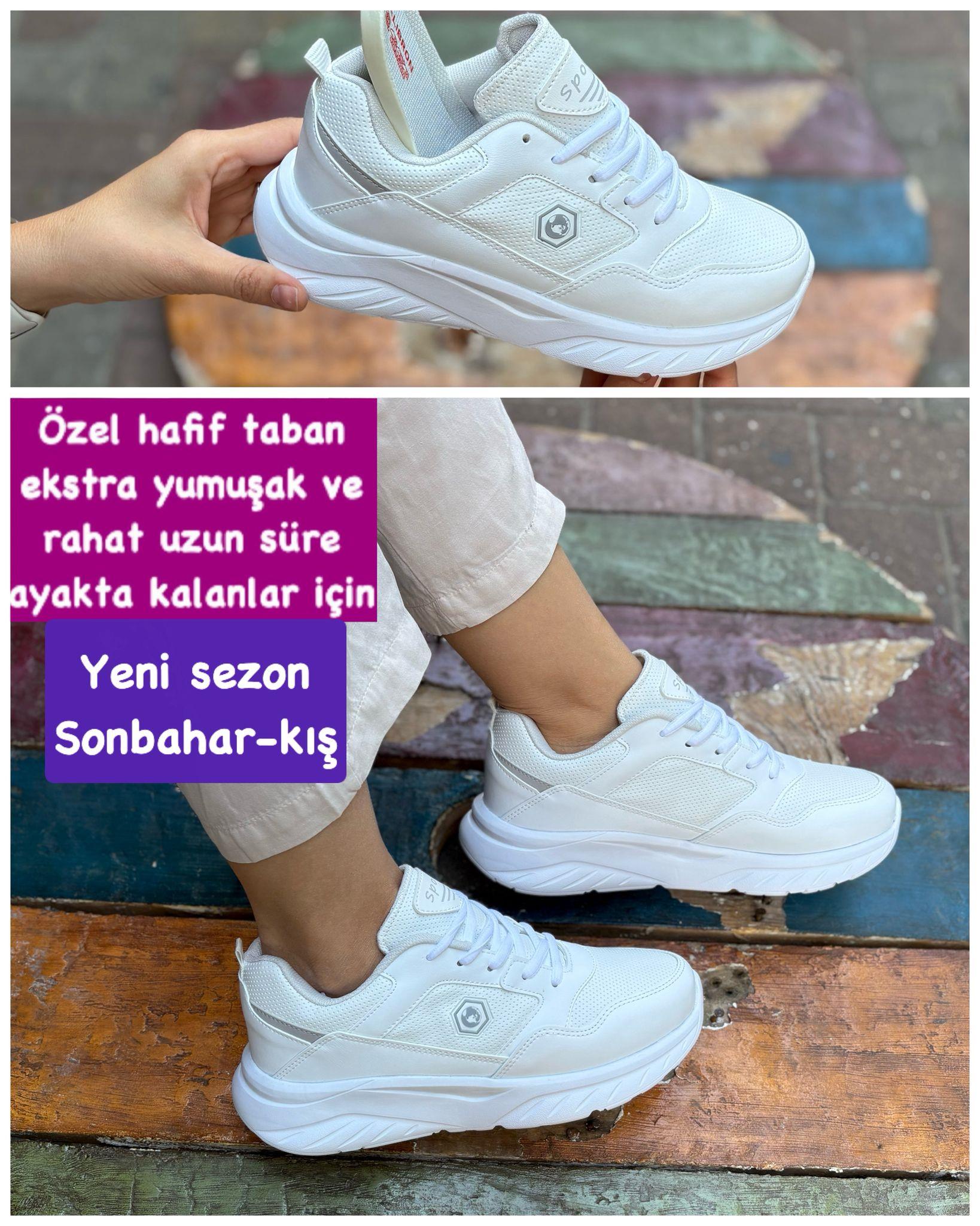 Buğra erol Yürüyüş Tabanı Comfort Spor Ayakkabı calino beyaz -999