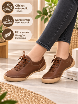 Buğra erol Çift Kat Ortopedik Tabanlıklı  Ayakkabı brownsymbol 2026