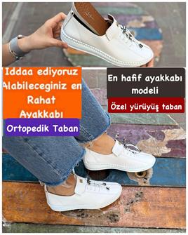 Buğra Erol Ortopedik Tabanlıklı Ayakkabı beyaz gabbel-355