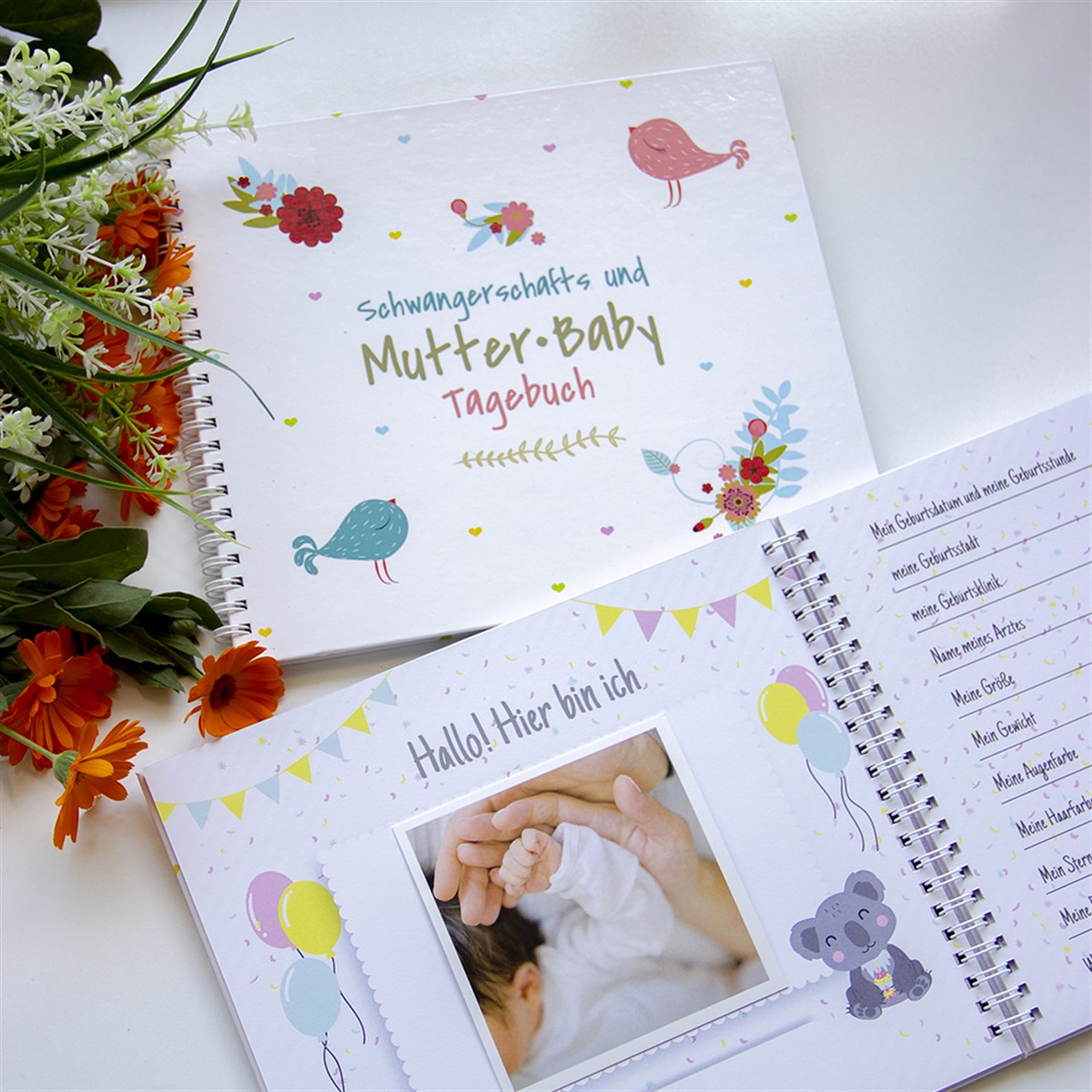 Schwangerschaft und Mutter & Baby Tagebuch I Juno Paper I Schnelle  Lieferung!