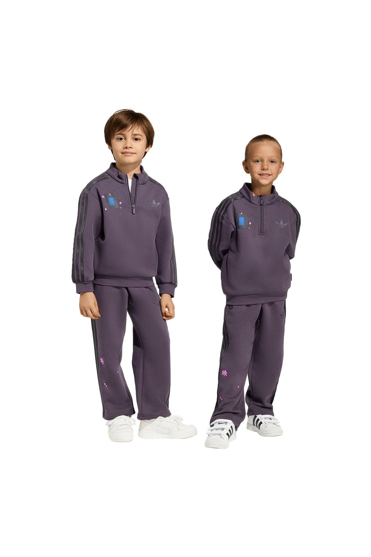 adidas Çocuk  Mor  Eşofman LO CREW SET KC6834