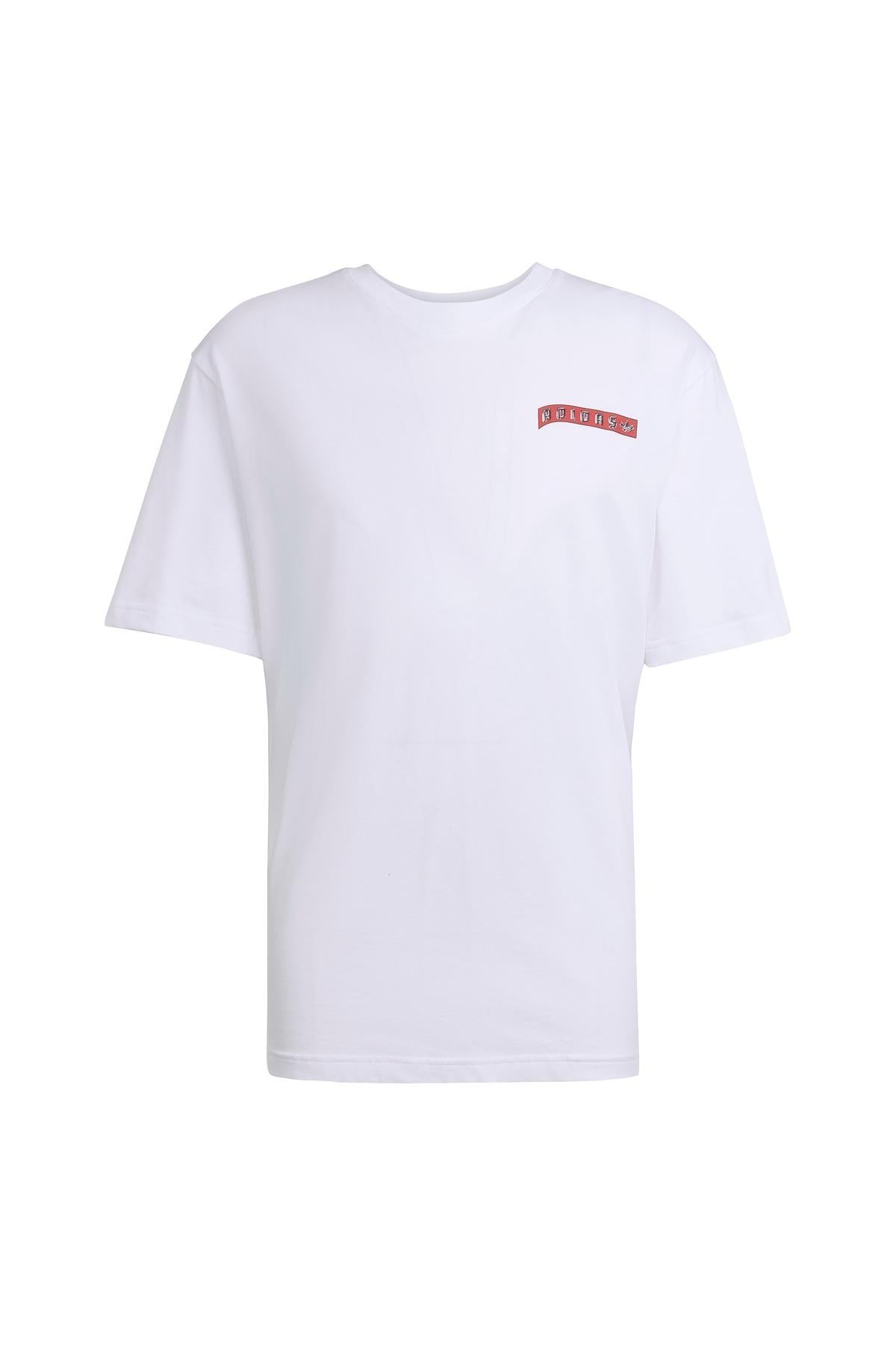 adidas Erkek  Beyaz  T-shirt GRAPHIC TEE JX3094